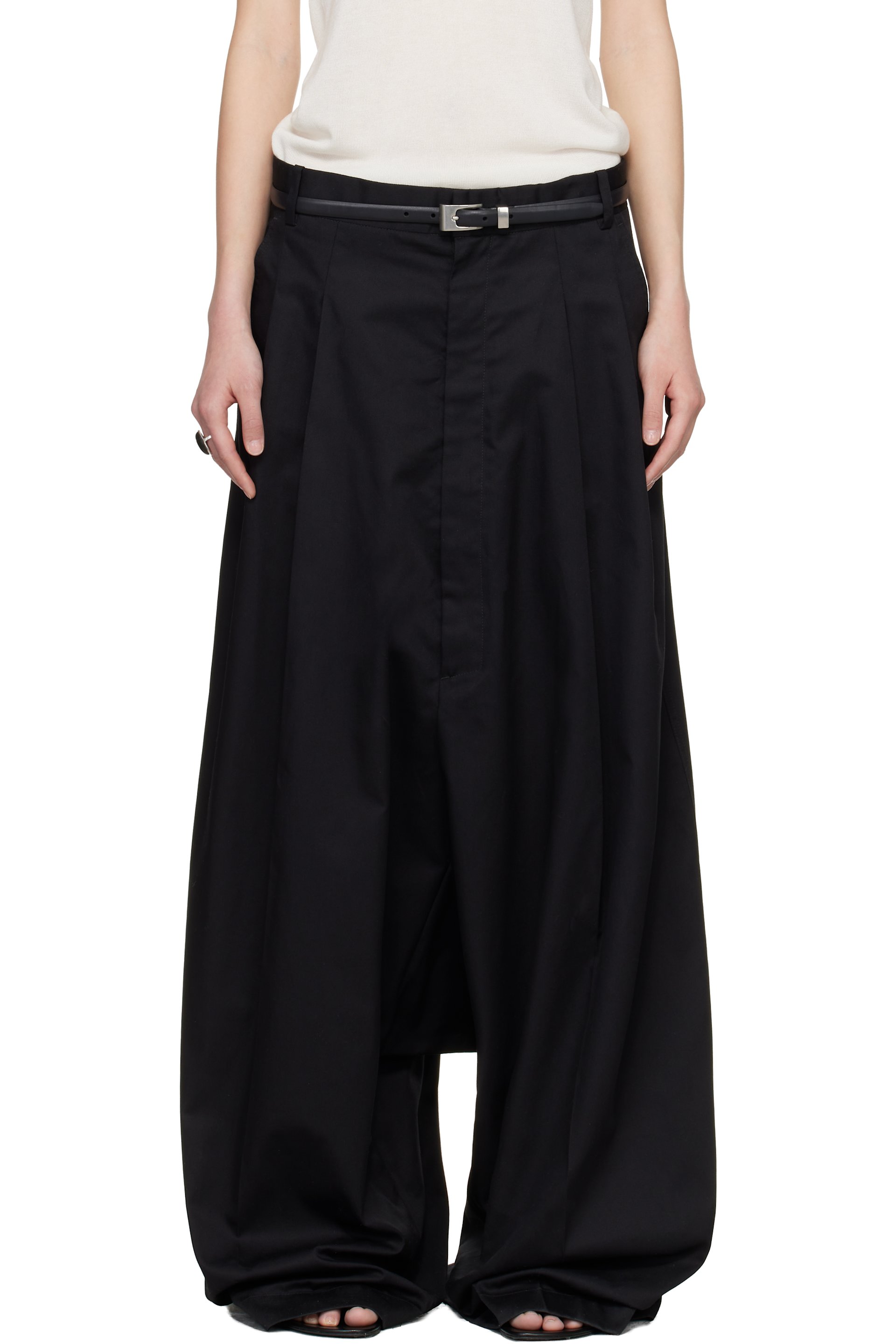 LU'U DAN - Black Lowline Trousers