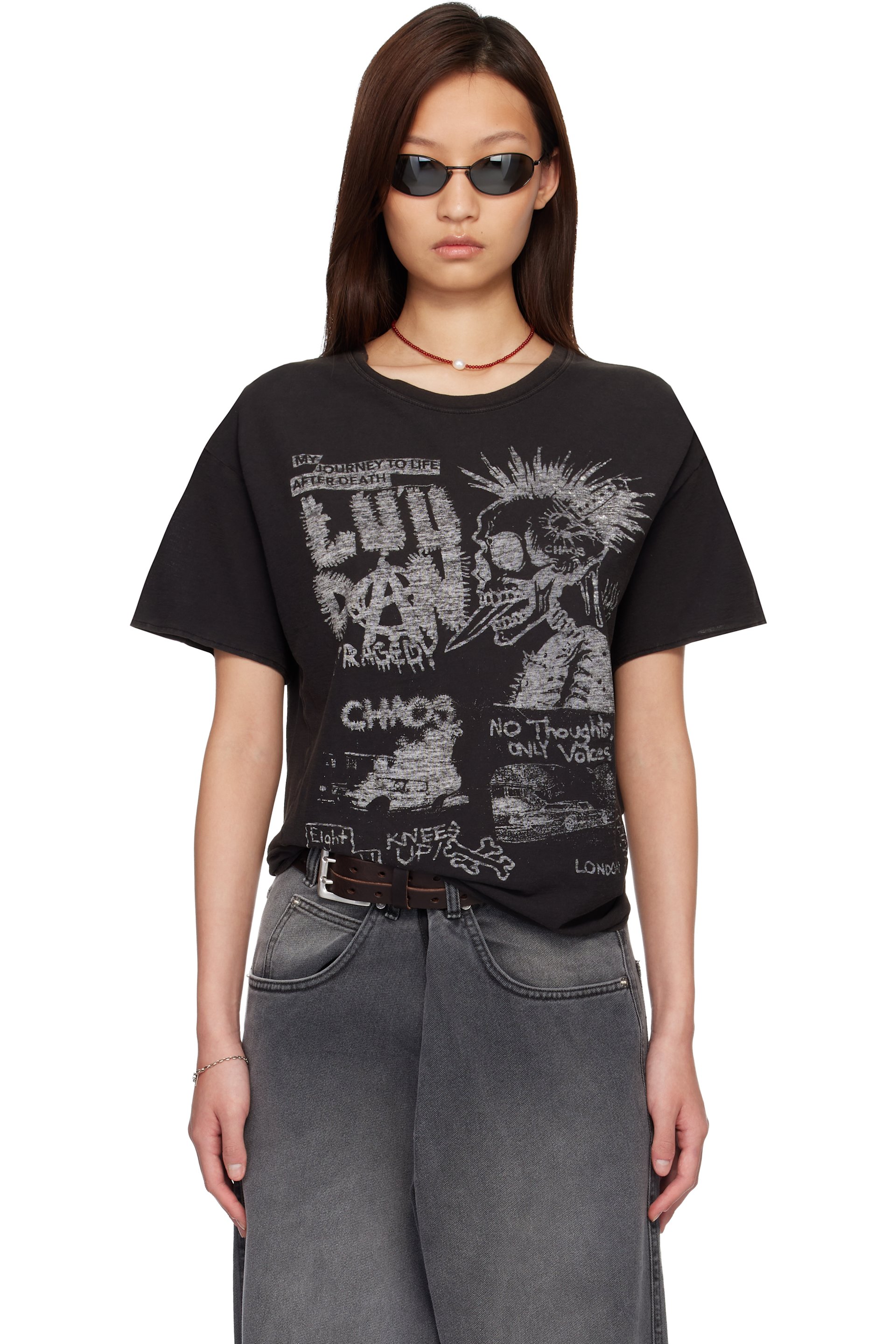 LU’U DAN - T-shirt Thrash noir