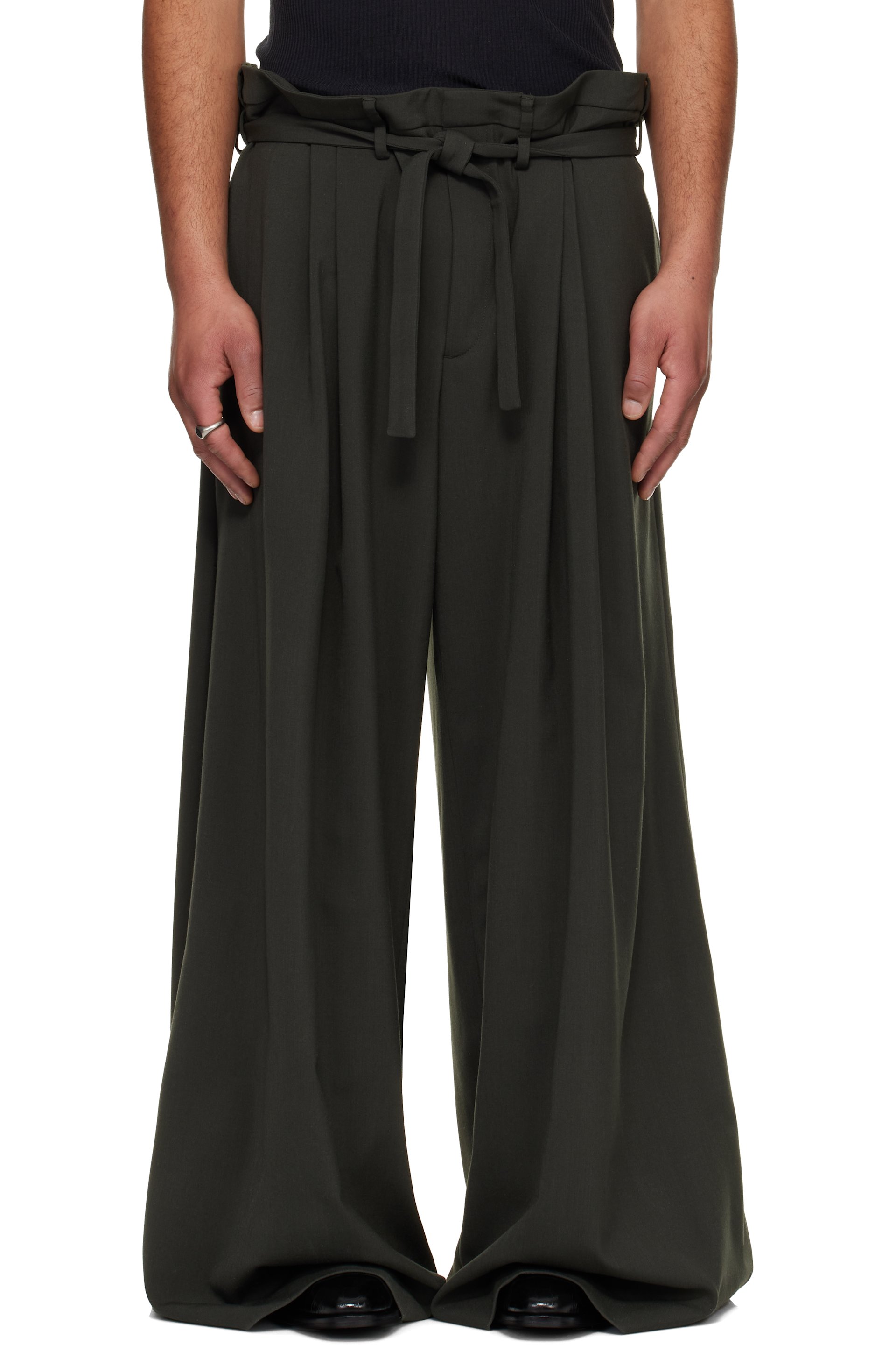 LU'U DAN - Gray Slacker Maxis Trousers