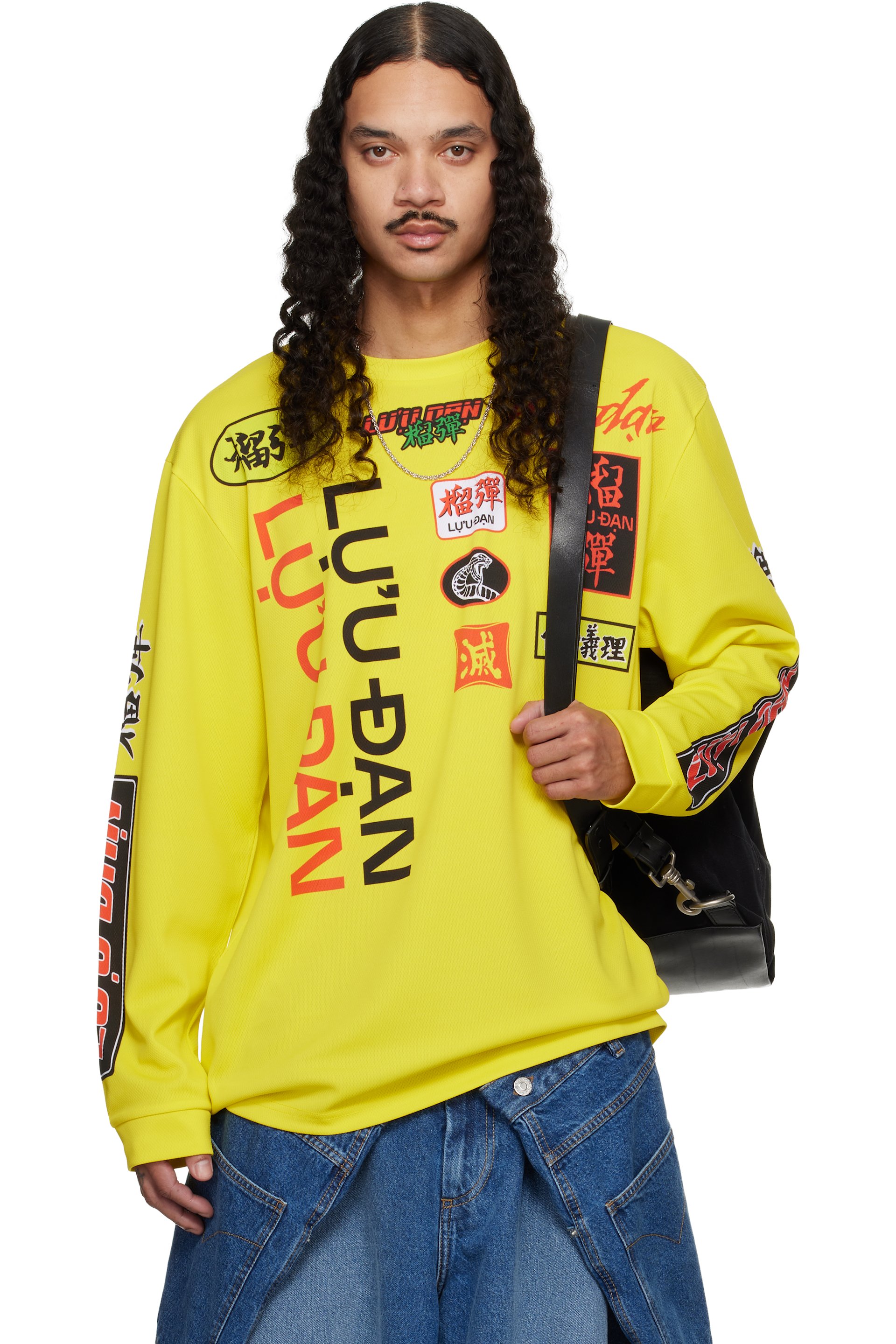 LU'U DAN - Yellow Oversized Long Sleeve T-shirt