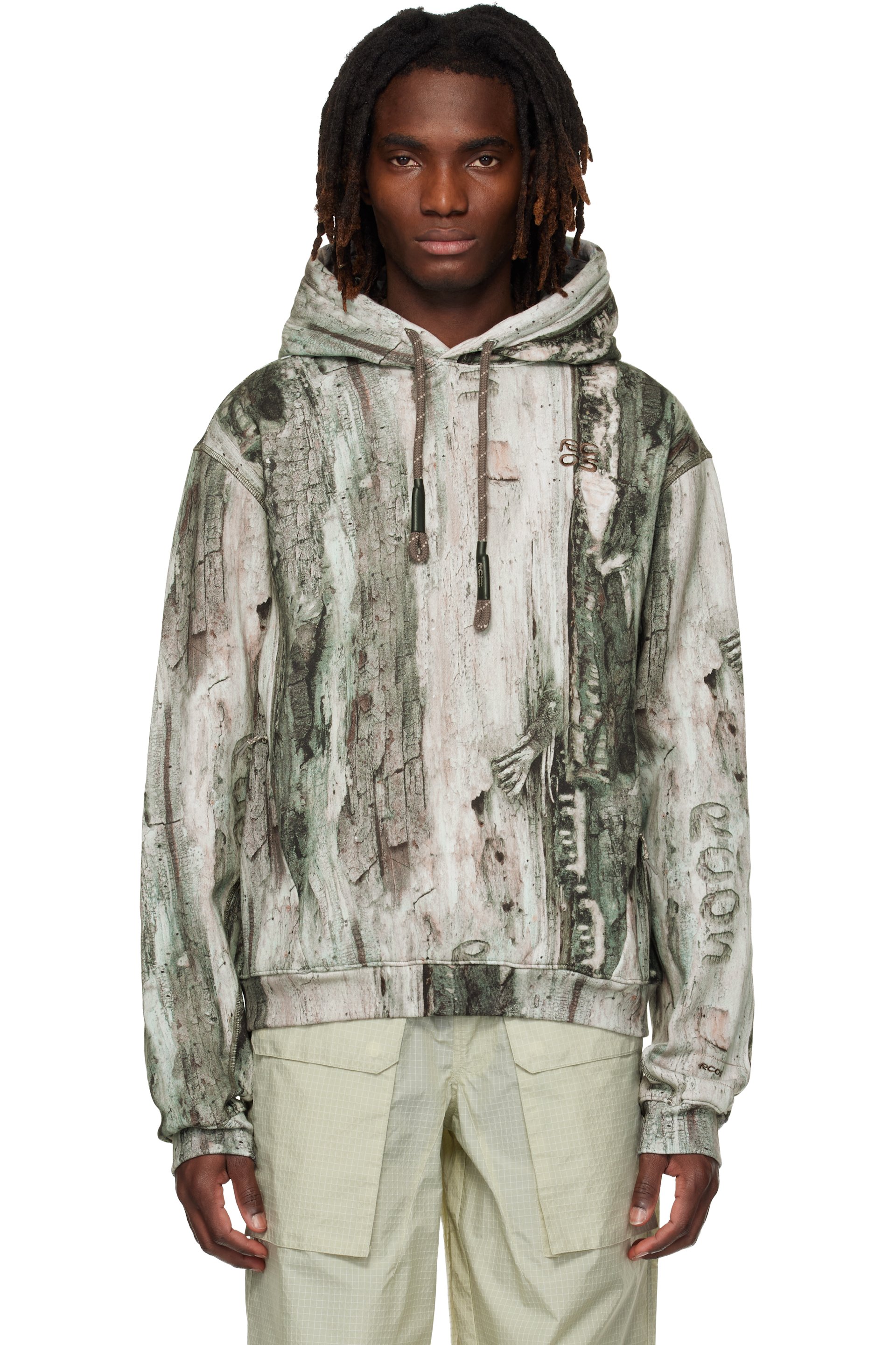 RCOS - Beige & Khaki Stack Logo Hoodie