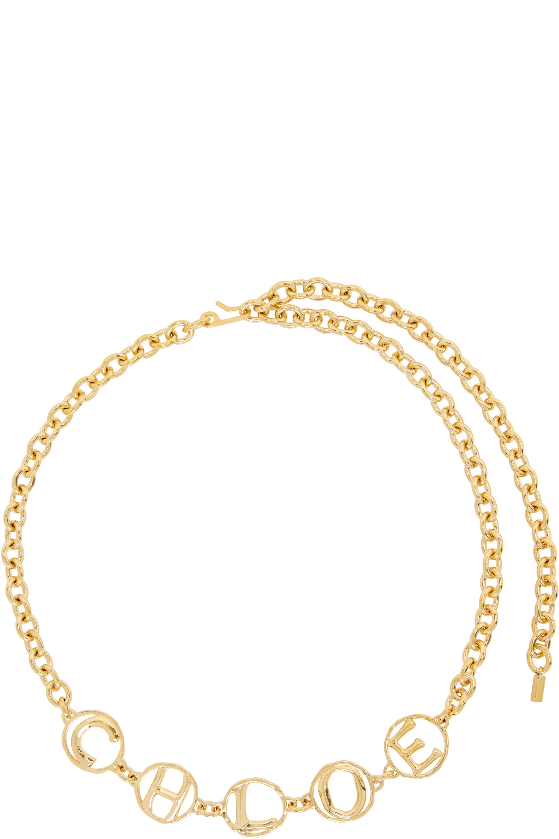 Chloé - Ceinture dorée à breloques à logo