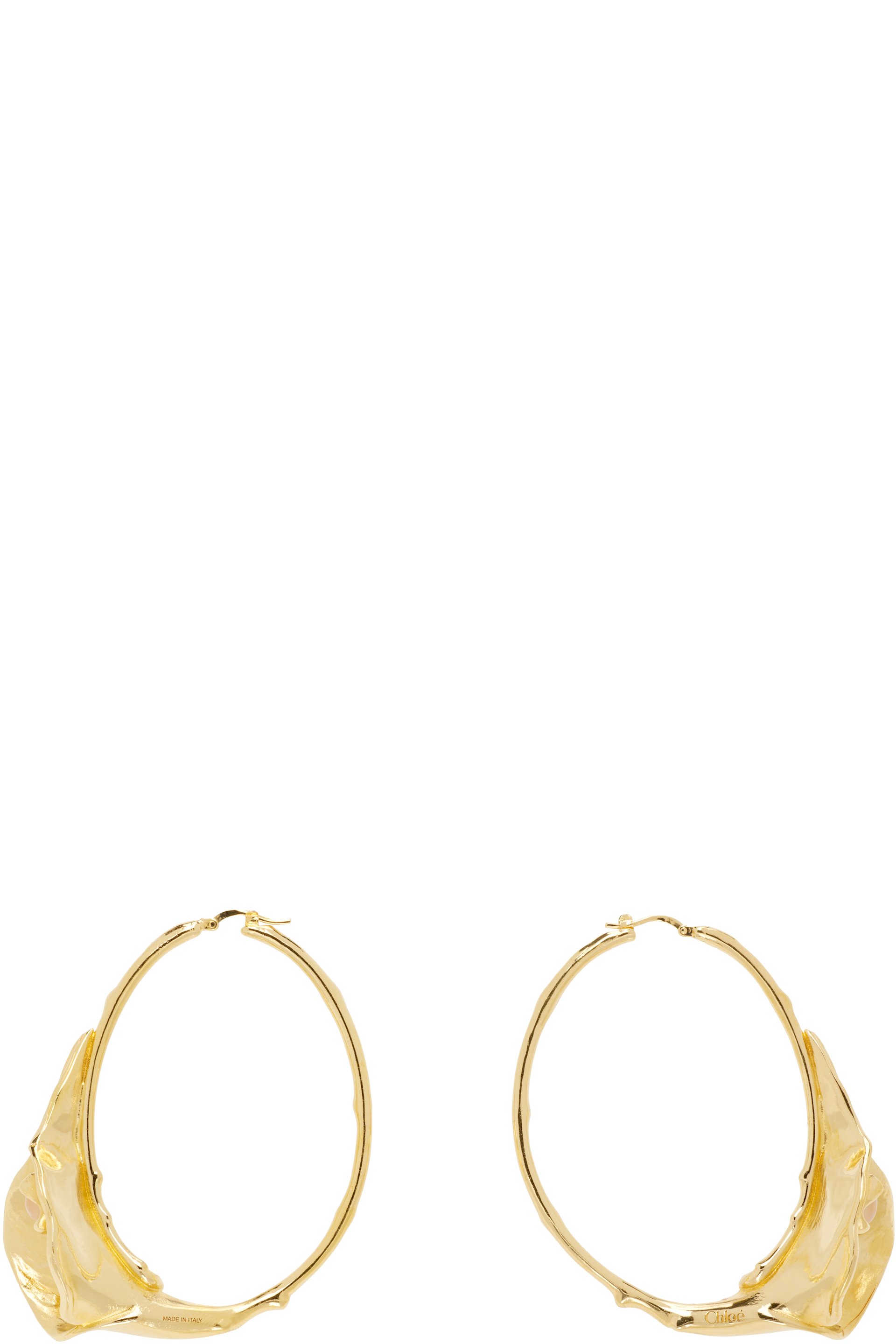 Chloé - Boucles d'oreilles à anneau à ornement floral