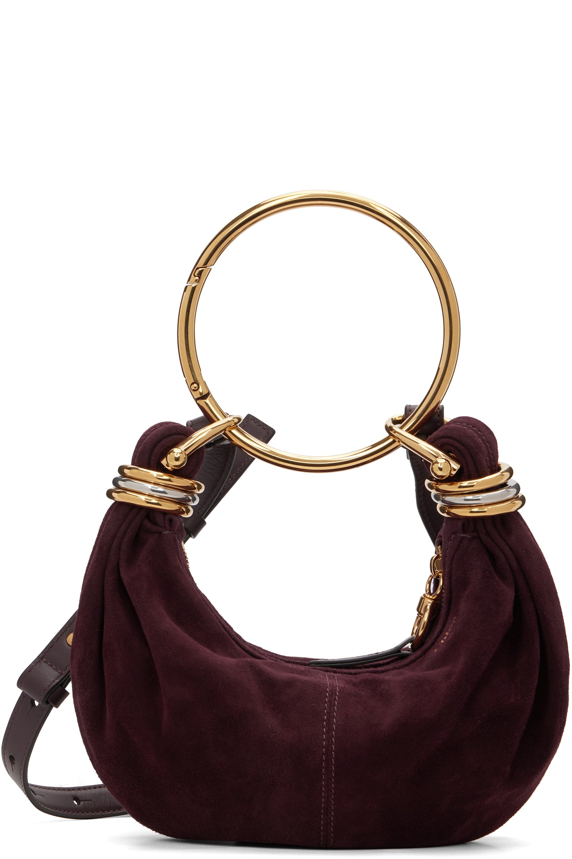 Chloé - Mini sac bourgogne à poignée de style bracelet