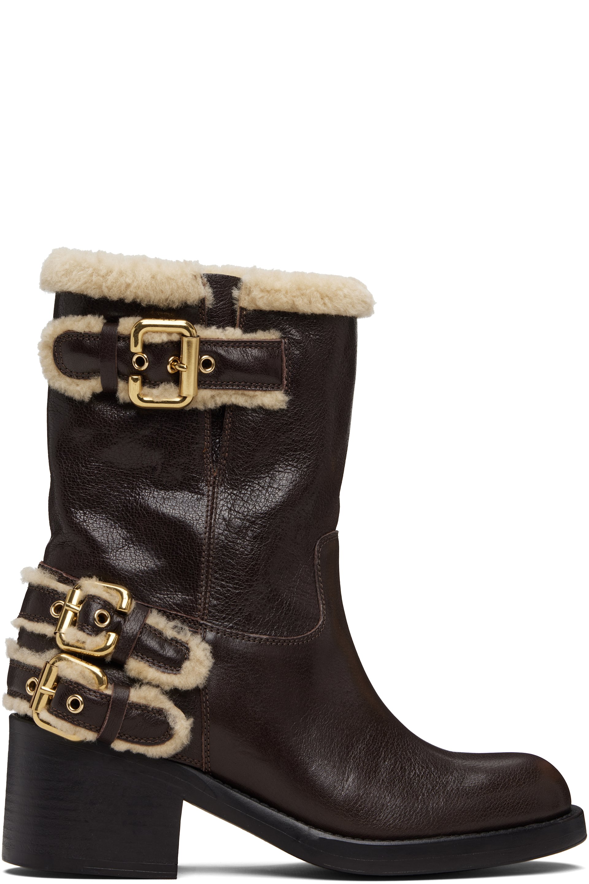 Chloé - Bottines Dakota brunes