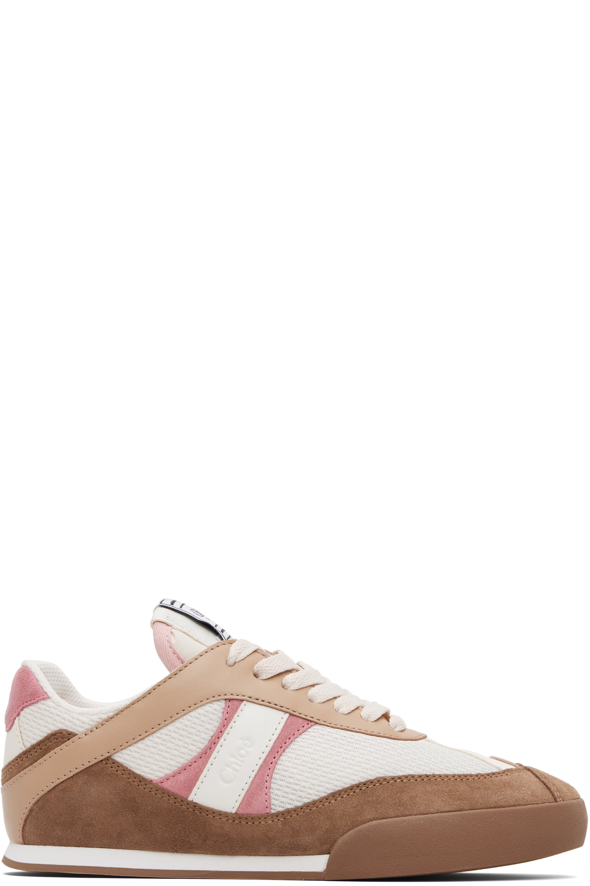 Chloé - Baskets brun et rose à logo