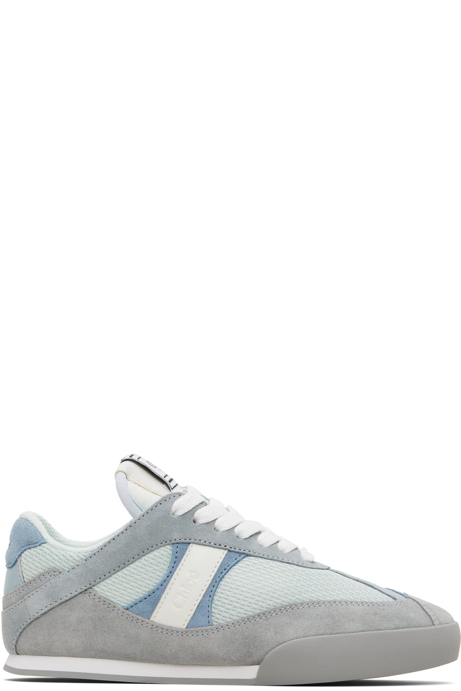 Chloé - Baskets bleu et gris à logo