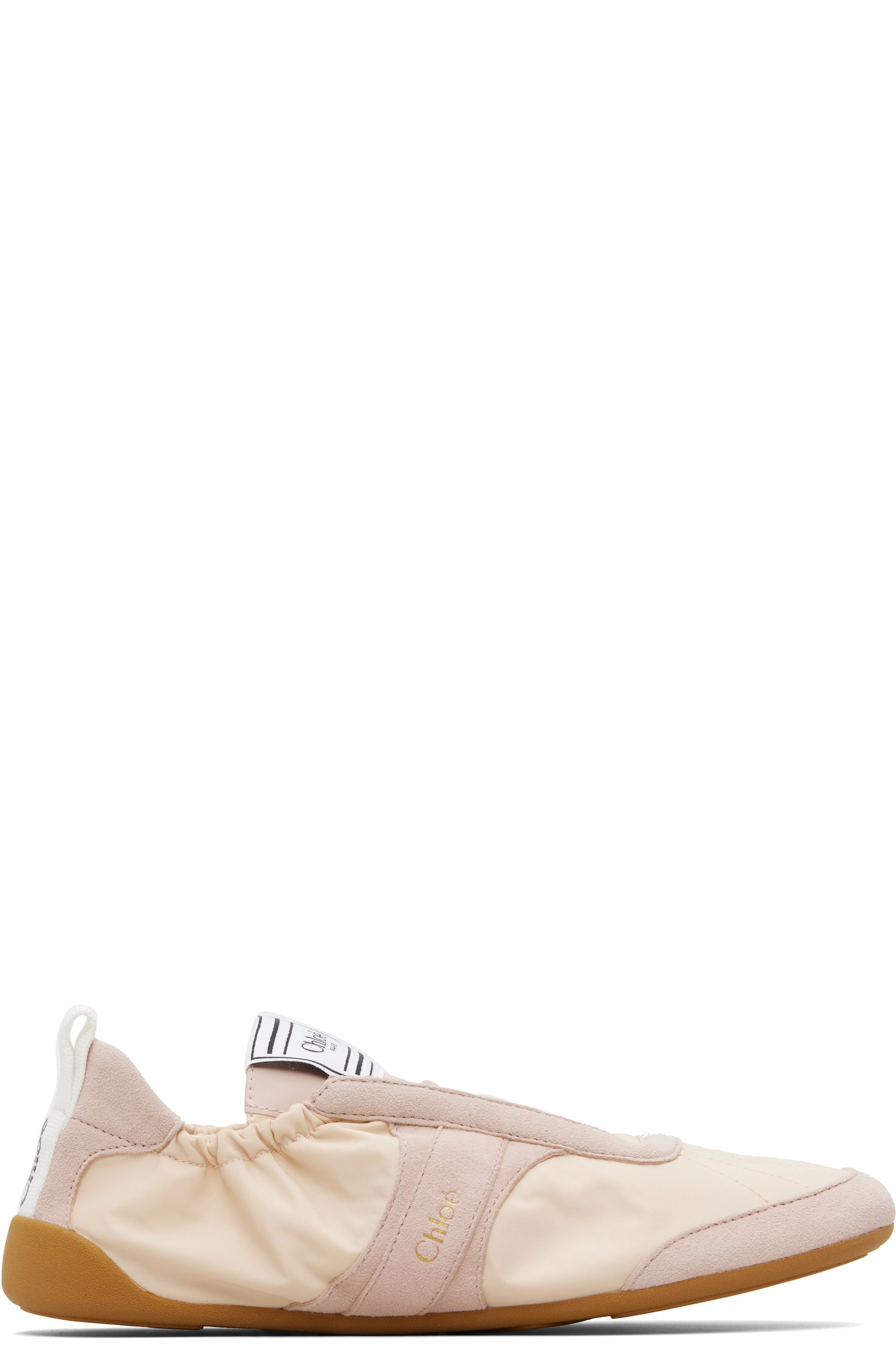 Chloé - Baskets Kick roses à logo