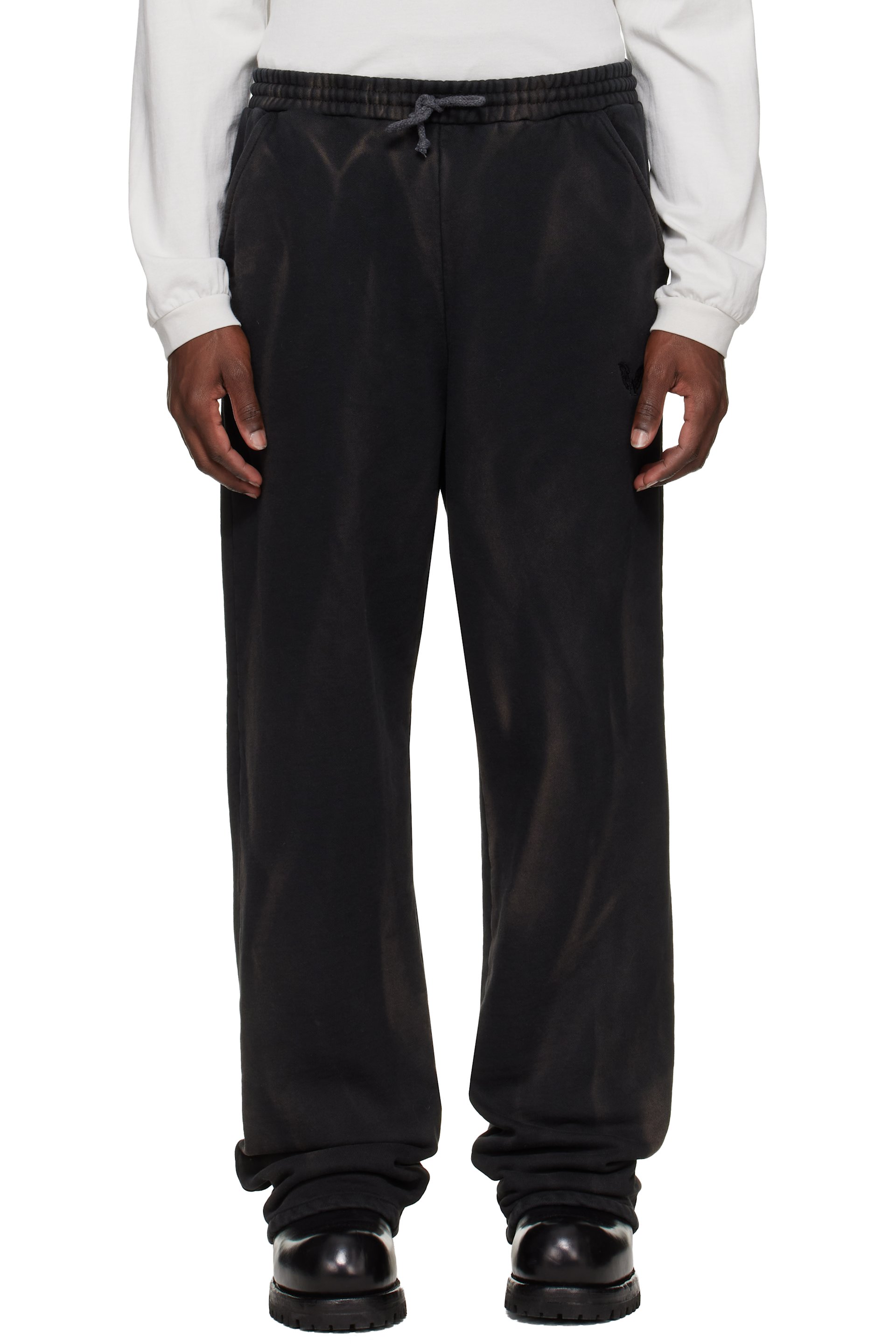 ALEXANDER DIGENOVA - Black Trashed Sweatpants