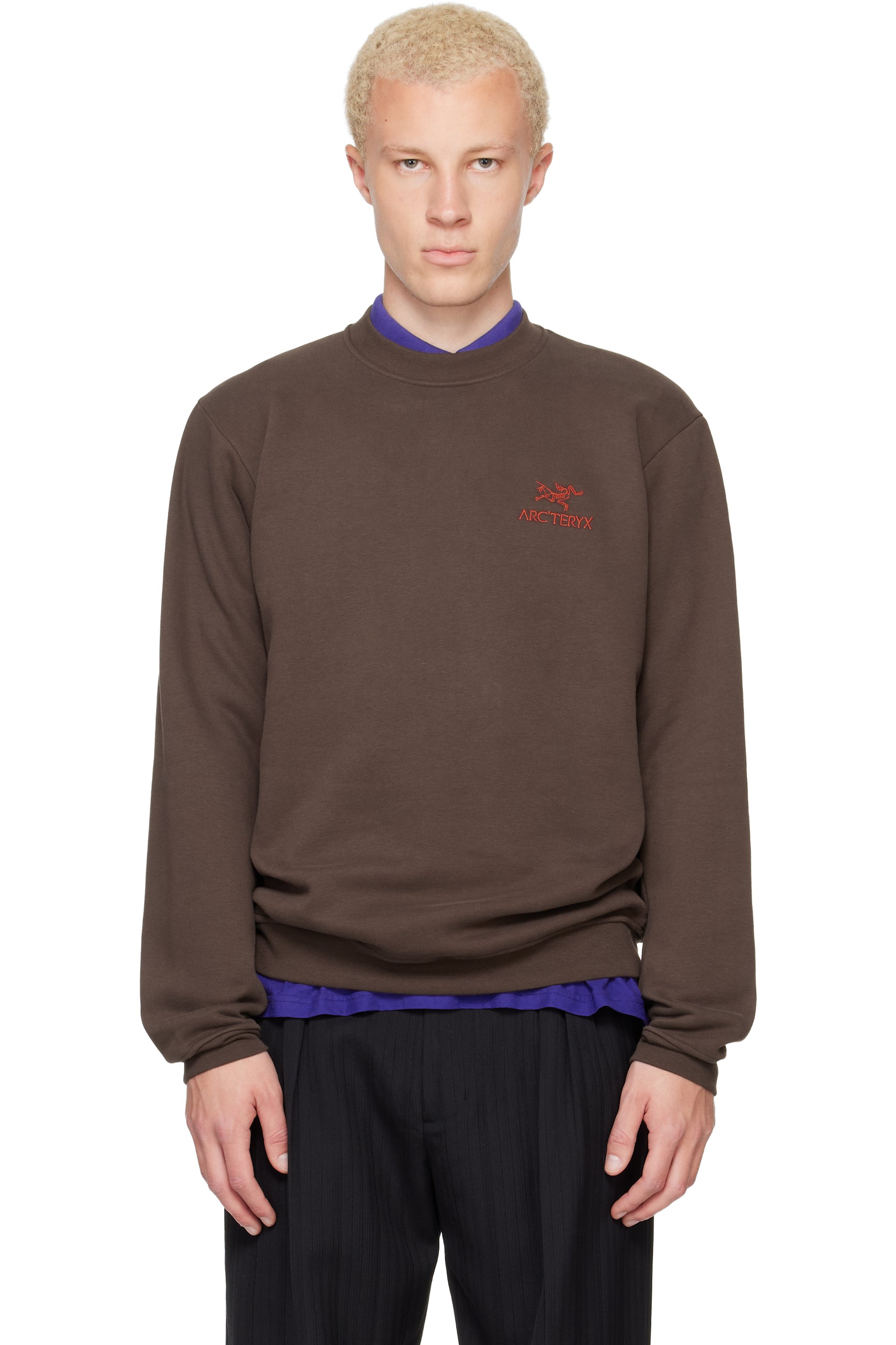 Arc'teryx - Brown Emblem Fleece Crew Neck Sweatshirt