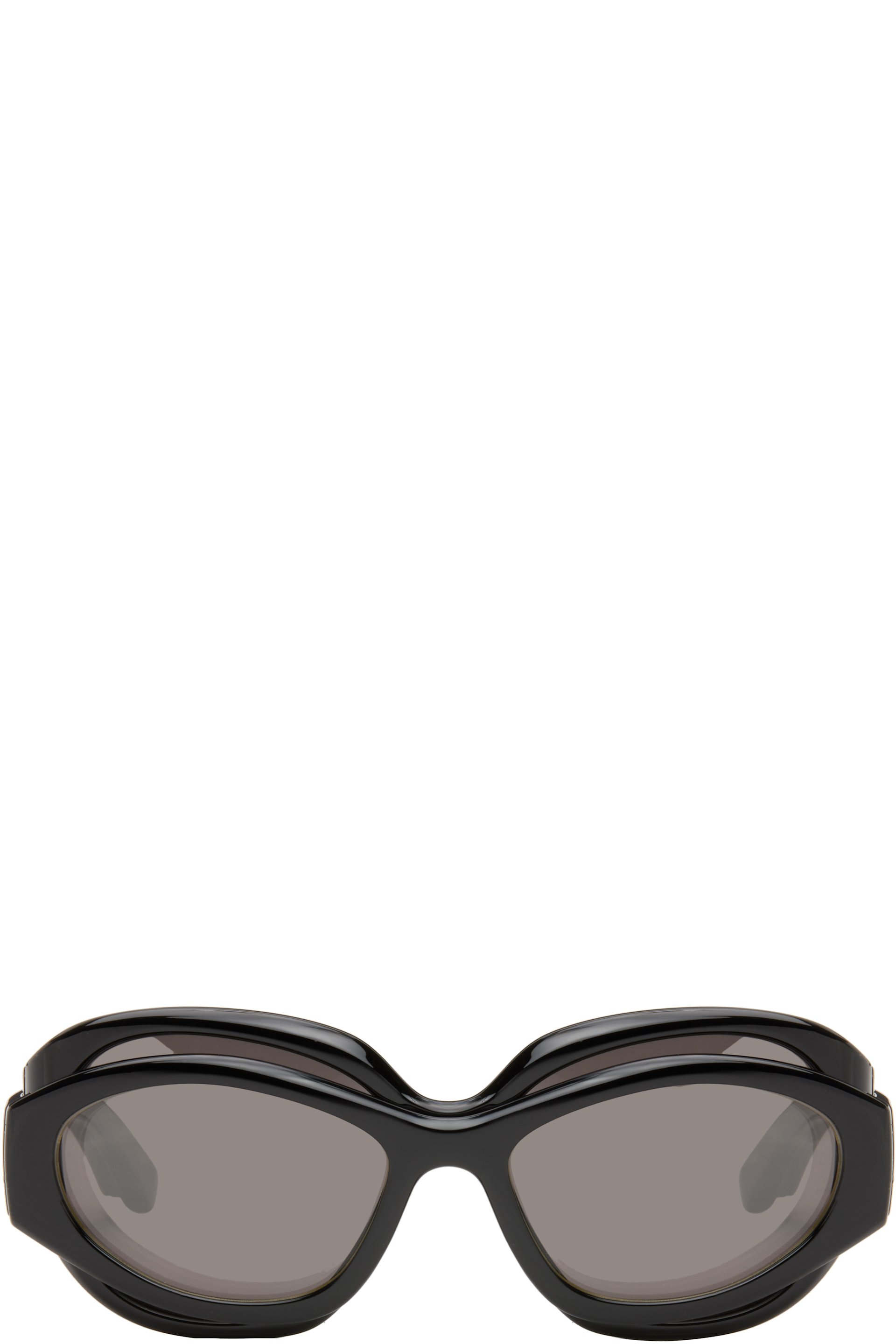Balenciaga - Lunettes de soleil étagées Superbusy noires