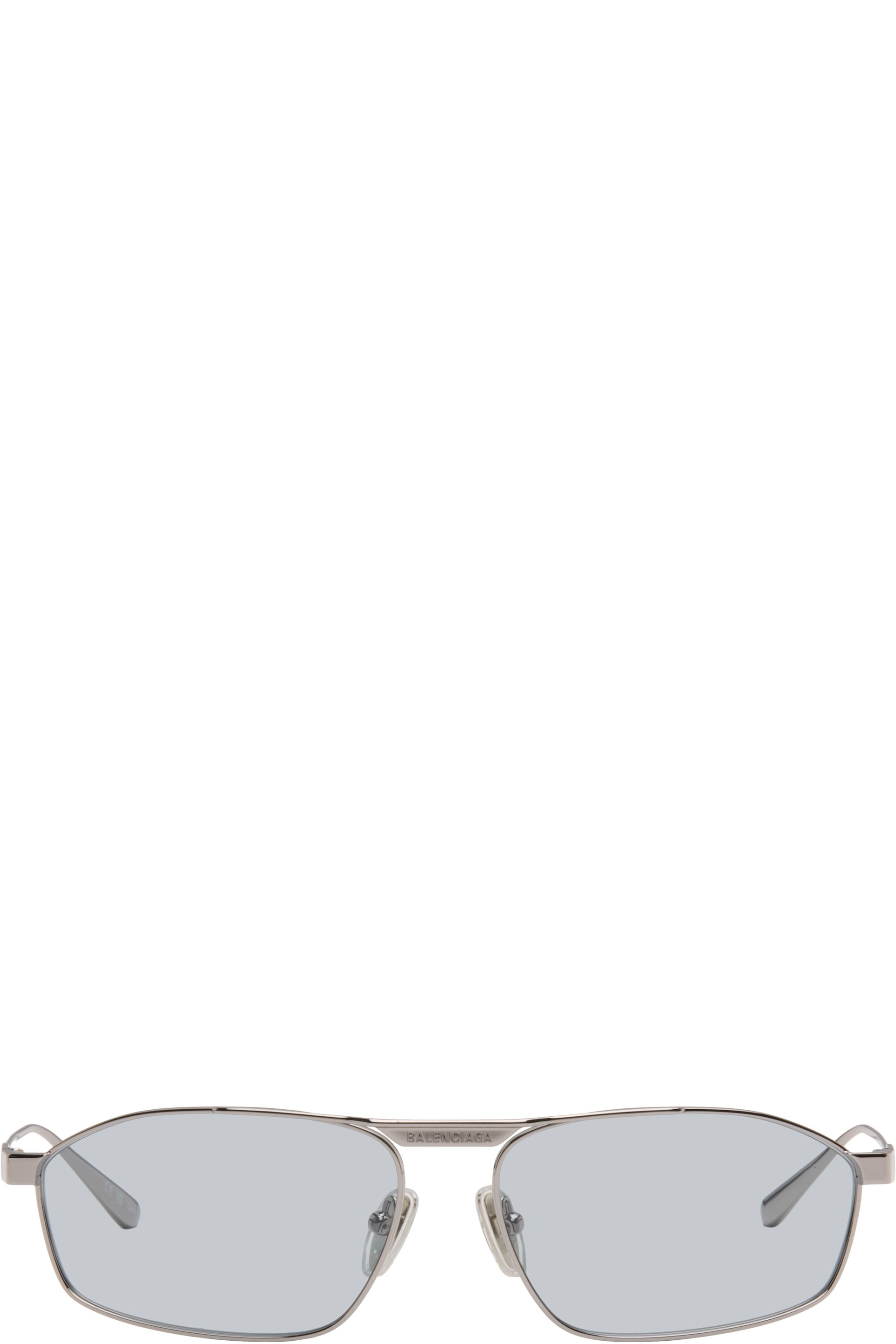 Balenciaga - Lunettes de soleil Tag 3.0 argentées