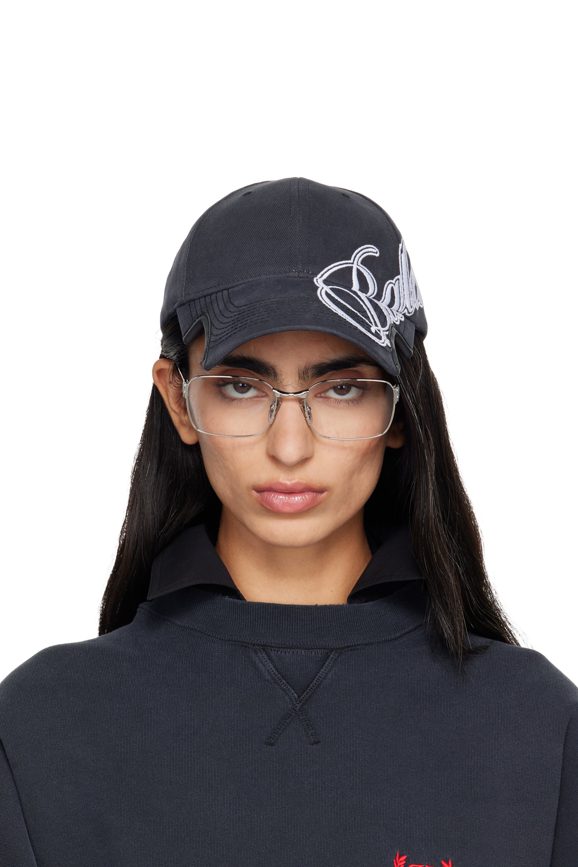 Balenciaga - Black Cursive Logo Cap