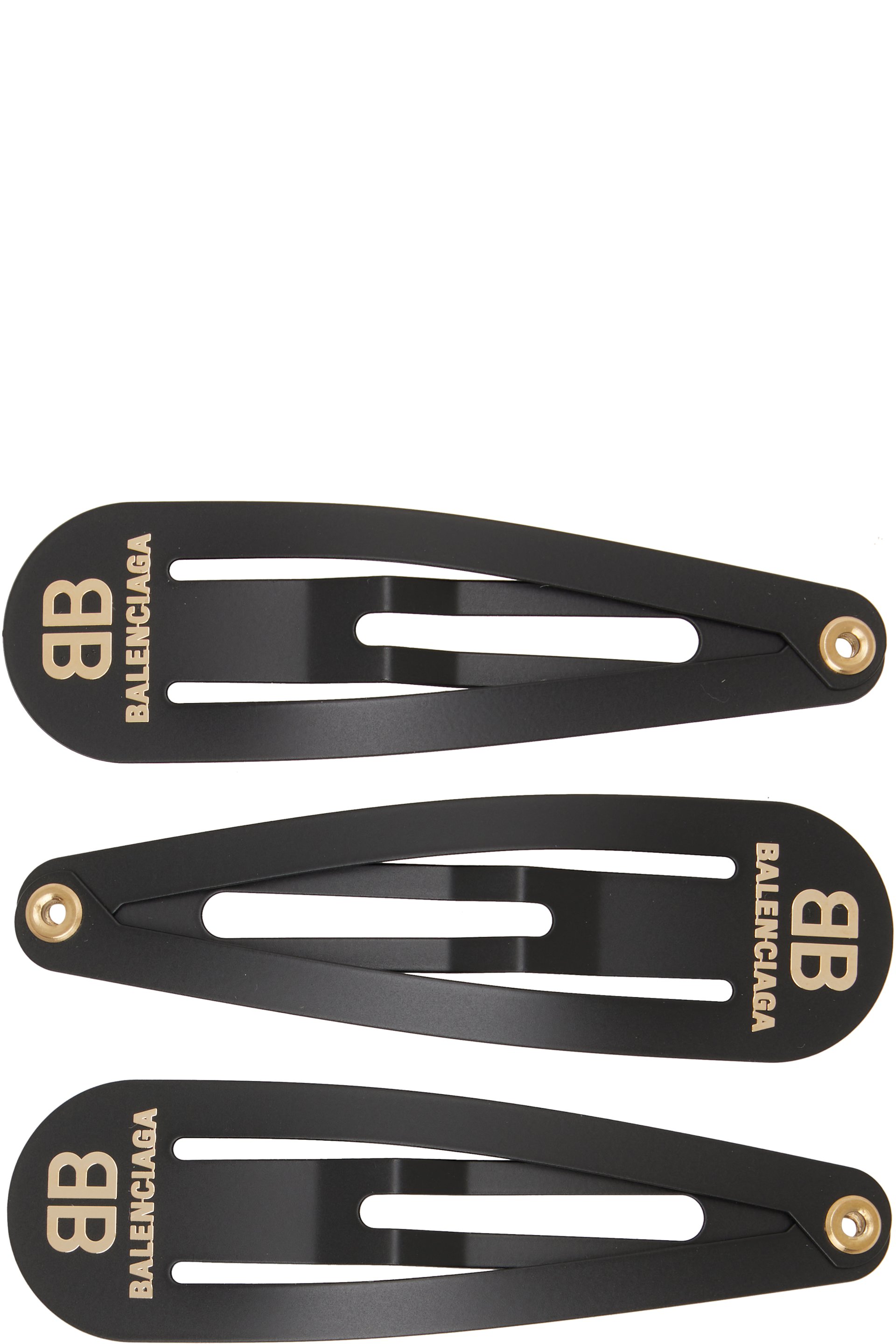 Balenciaga - Three-Pack Black Hair Clips