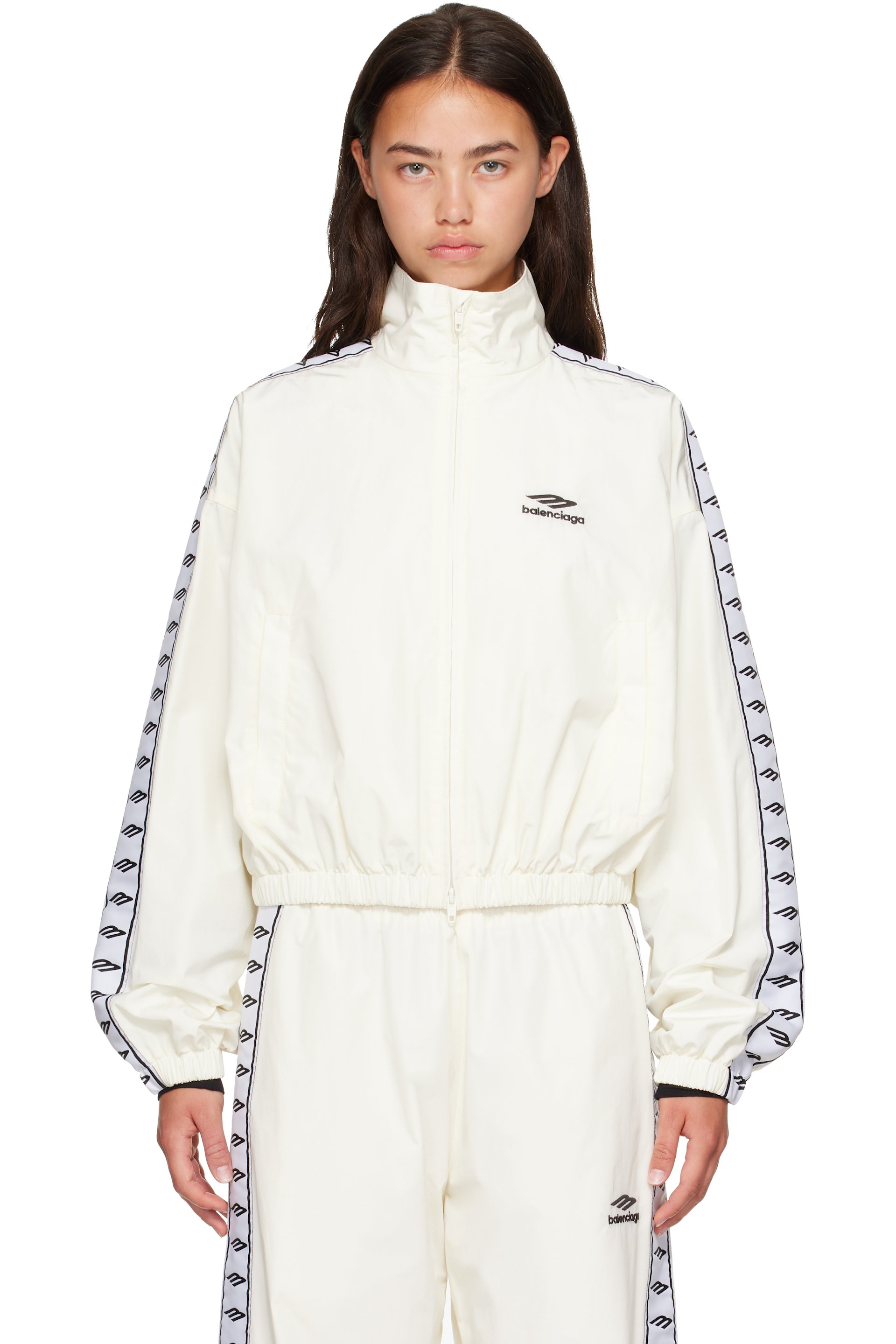 Balenciaga - Off-White Techno Cotton Poplin Track Jacket