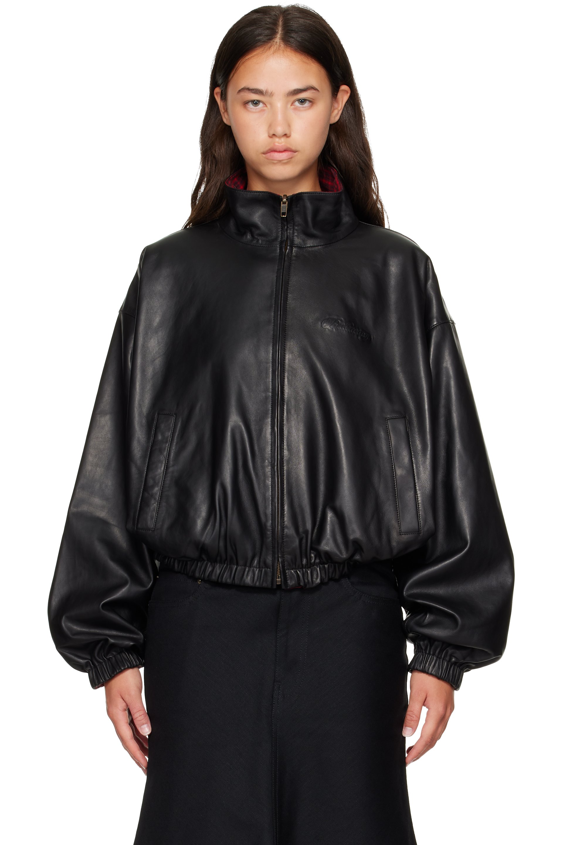 Balenciaga - Black Tracksuit Reversible Lambskin Jacket