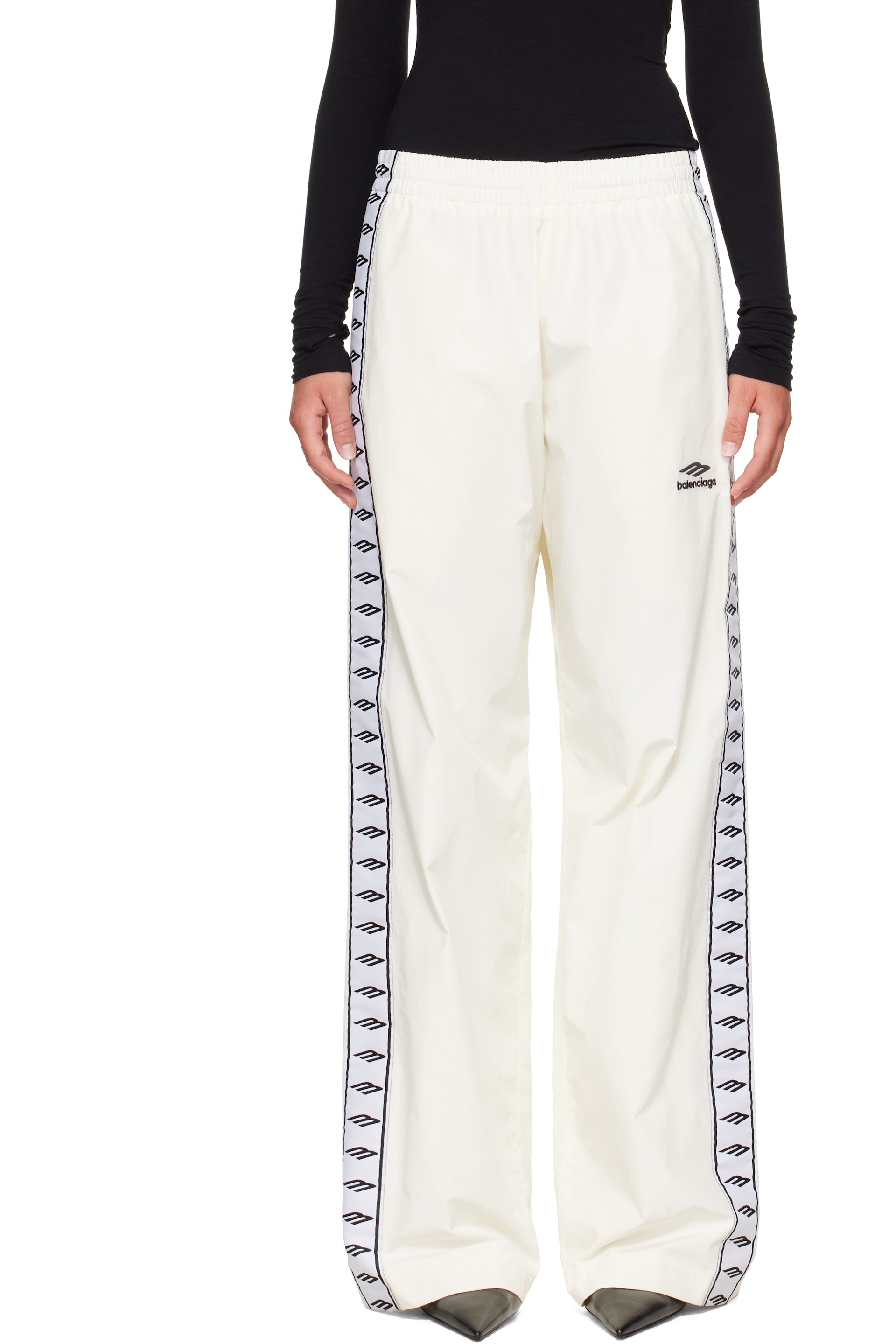 Balenciaga - Off-White Techno Cotton Poplin Track Pants