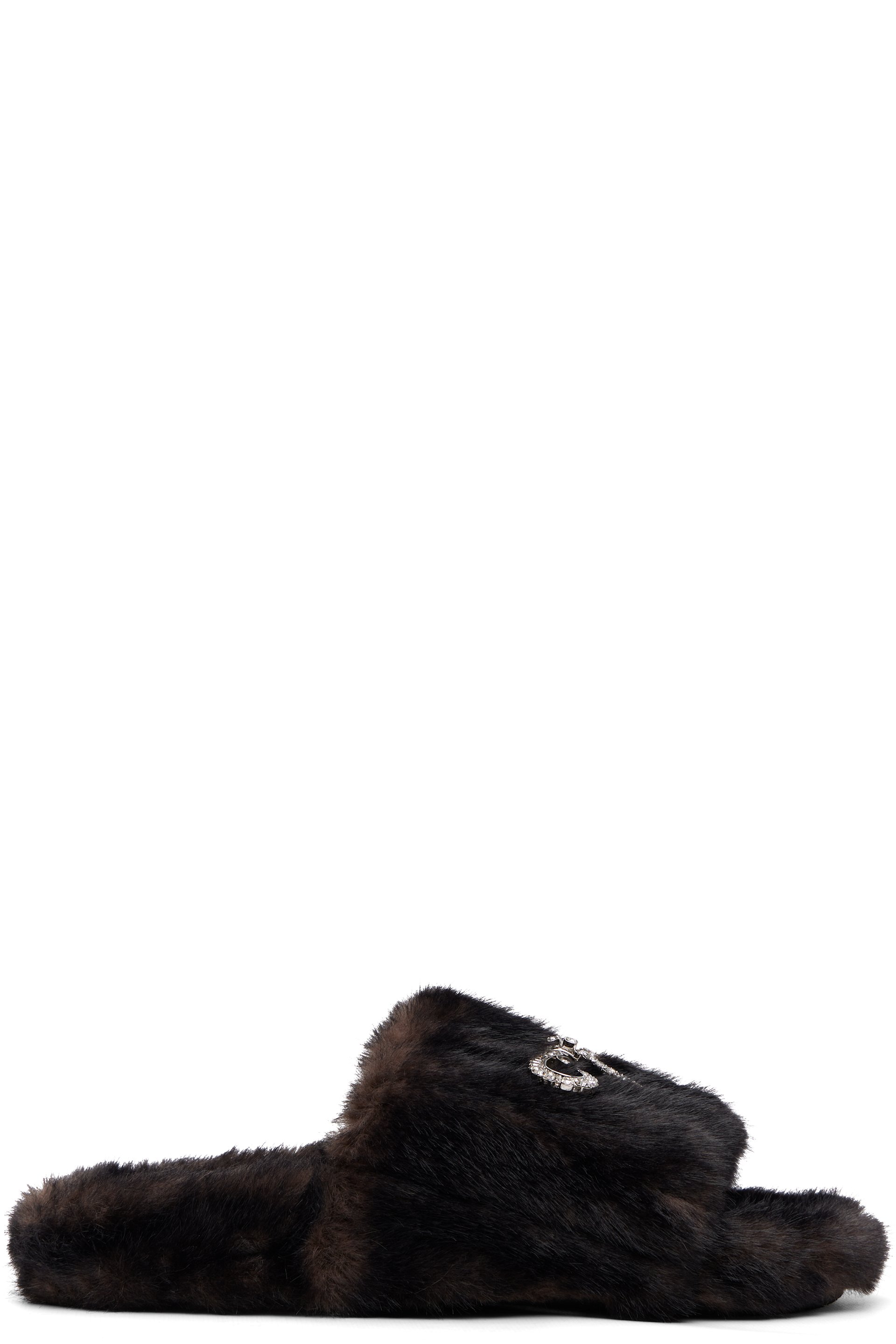 Balenciaga - Brown Furry Slides