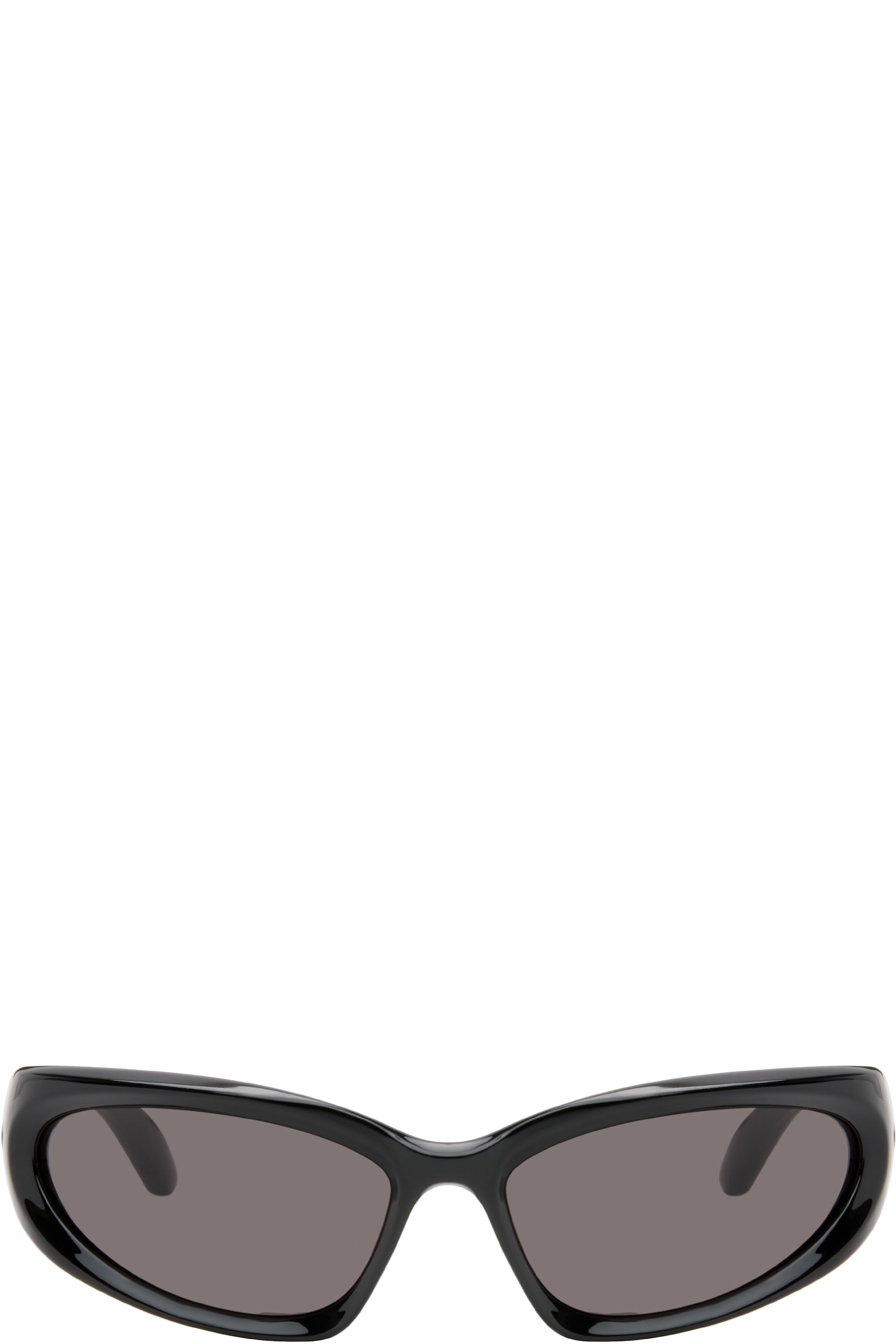 Balenciaga - Black Swift Oval Sunglasses
