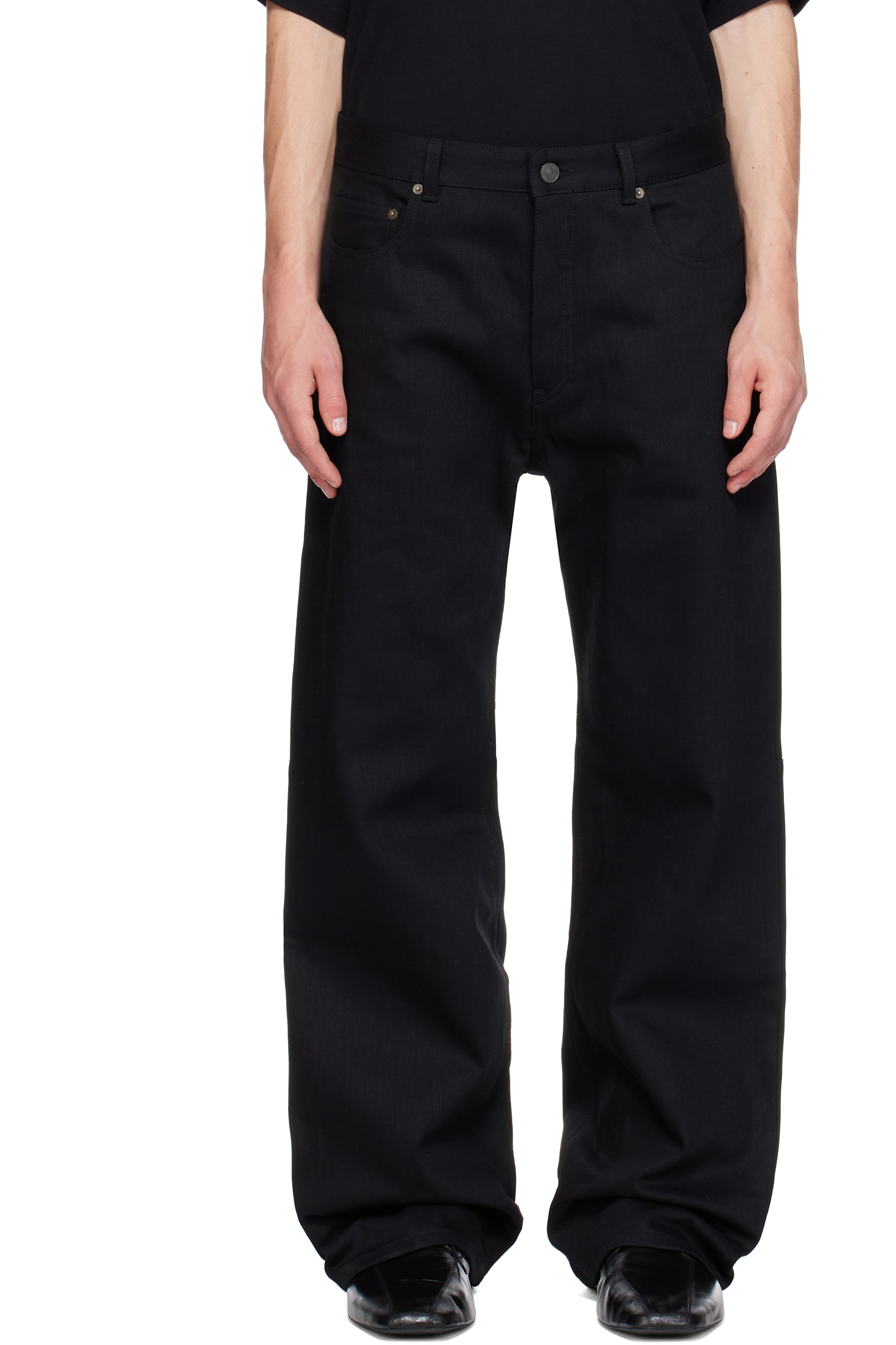 Balenciaga - Black Curved Knee Jeans