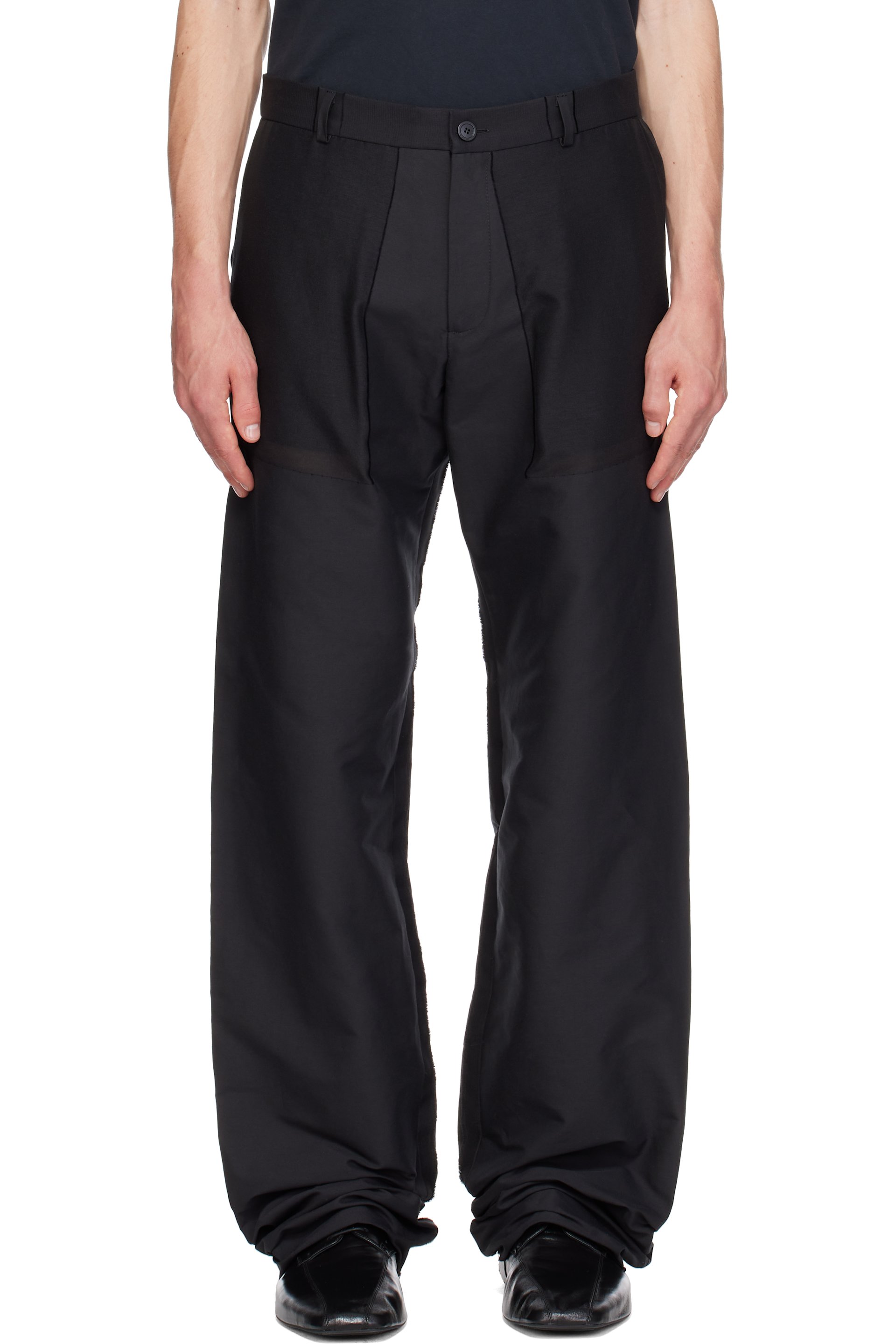 Balenciaga - Black 3D Woven Trousers