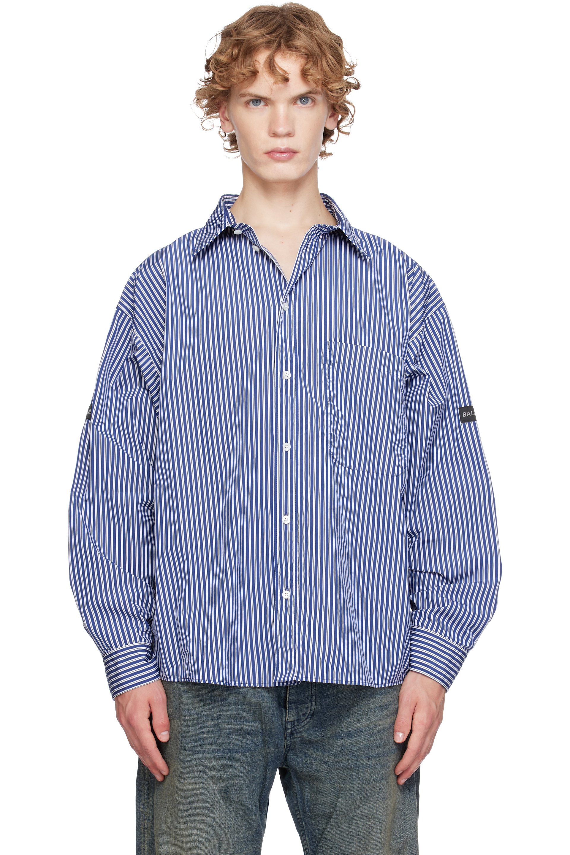 Balenciaga - Blue Oversized Shirt