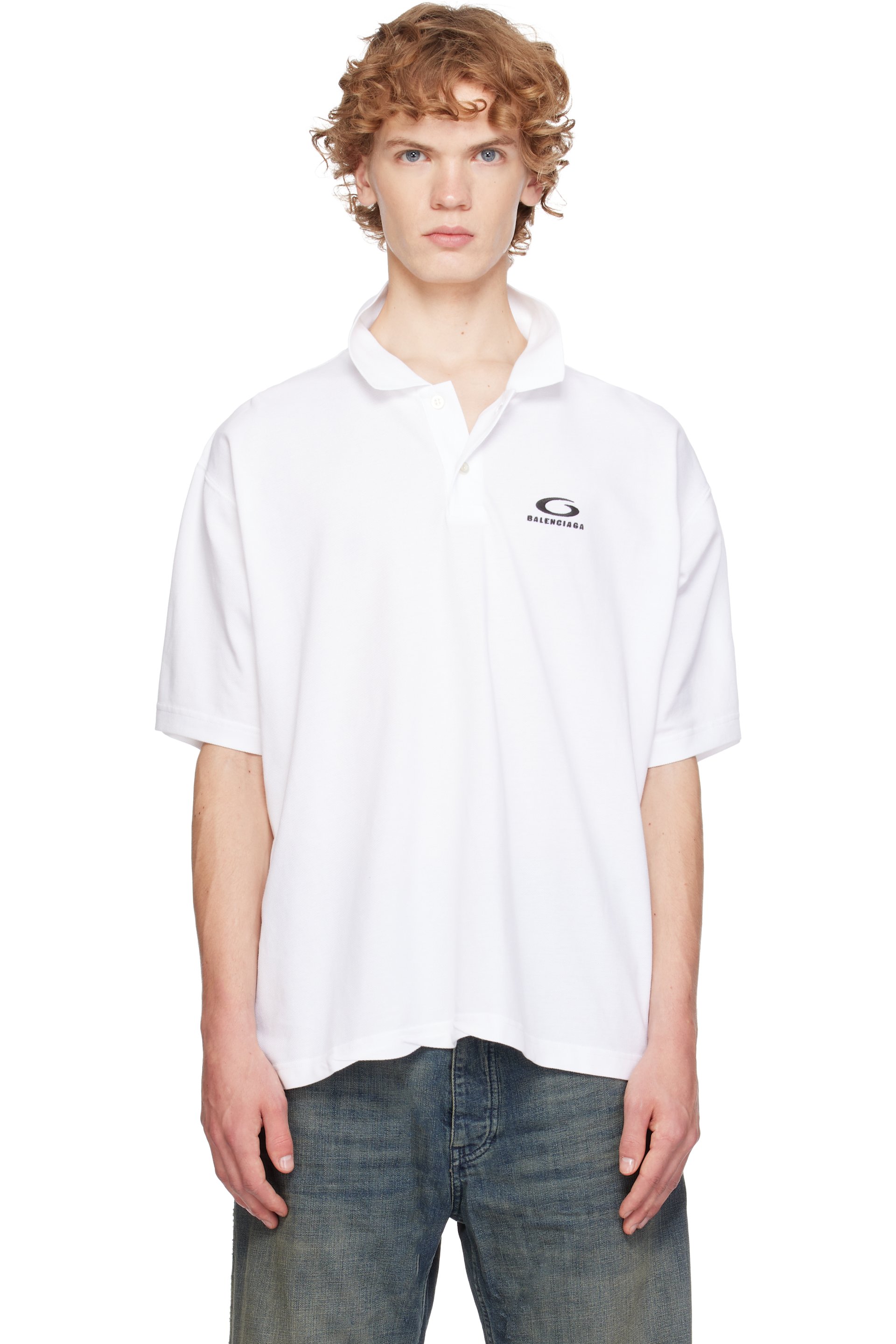 Balenciaga - Polo Laurel blanc