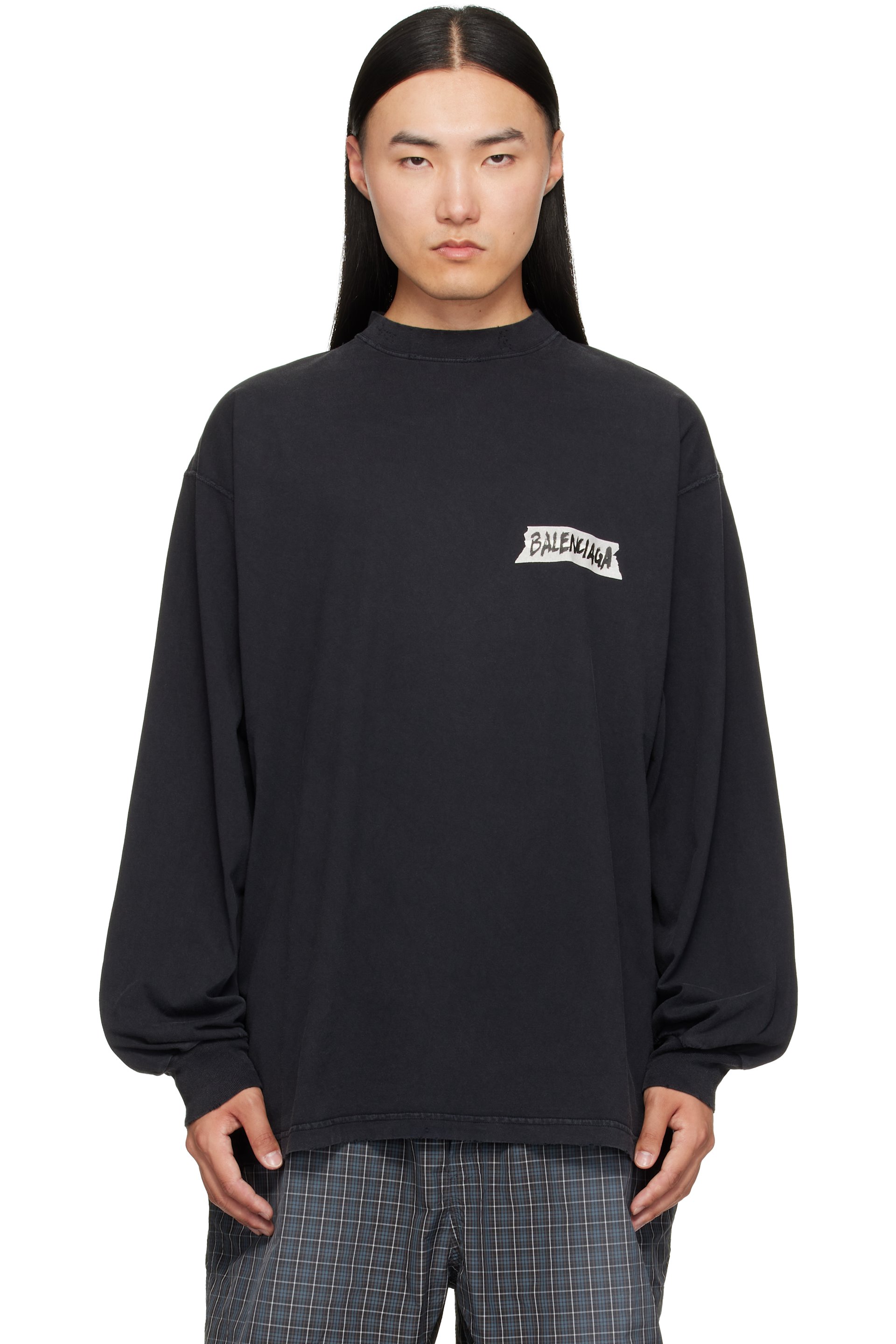 Balenciaga - Black L/S Large T-Shirt