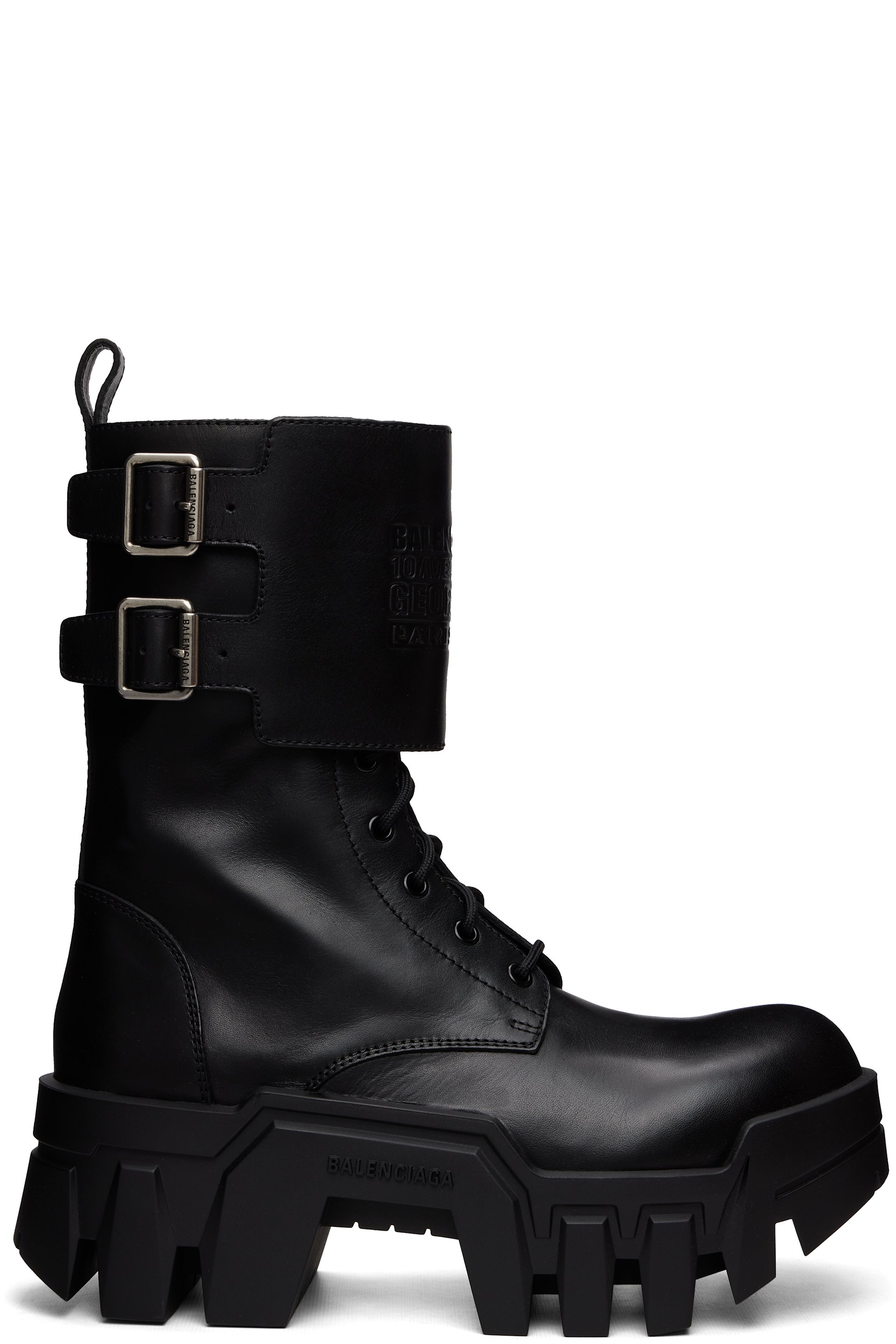 Balenciaga - Bottes militaires Bulldozer noires
