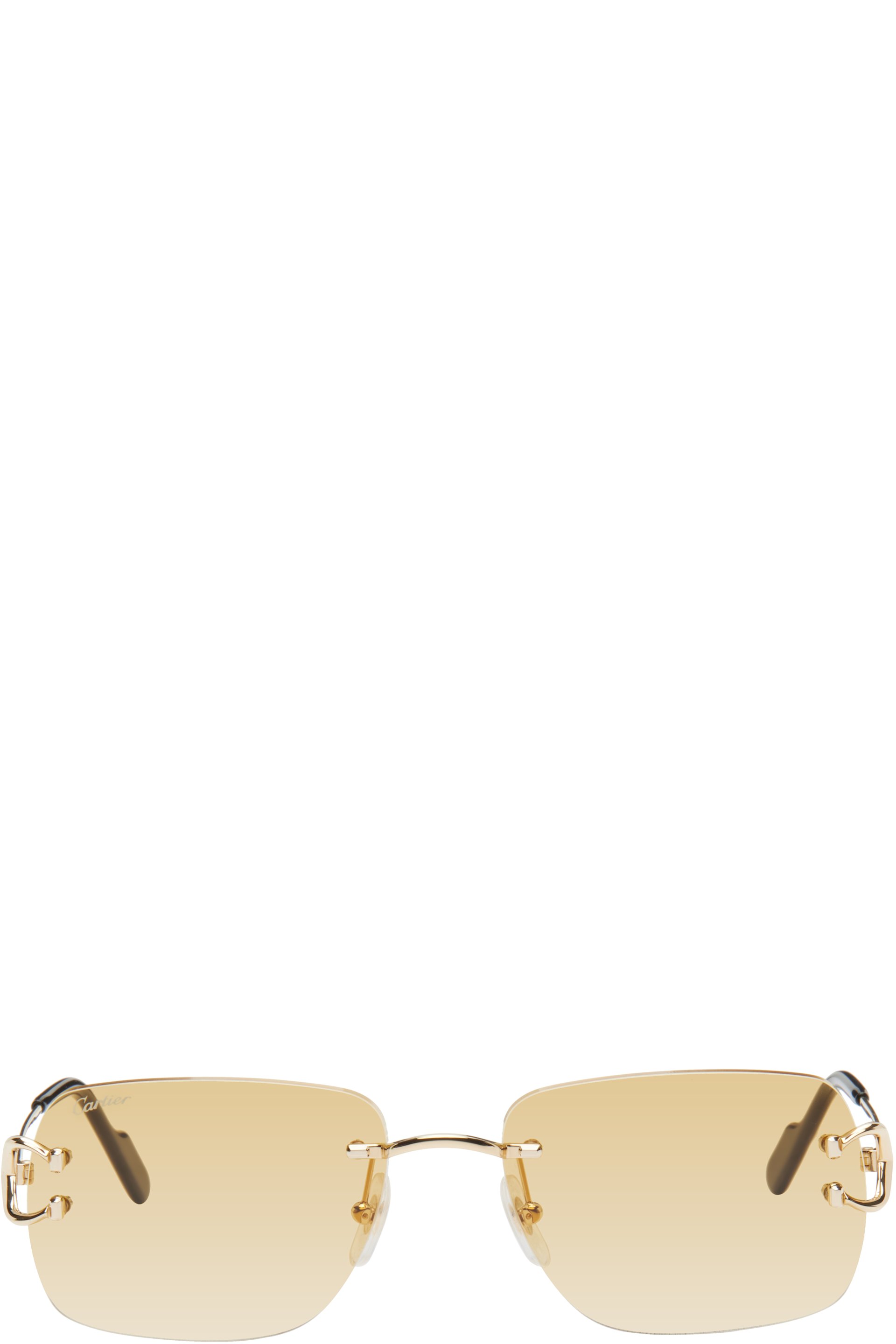 Cartier - Lunettes de soleil dorées - Classic C