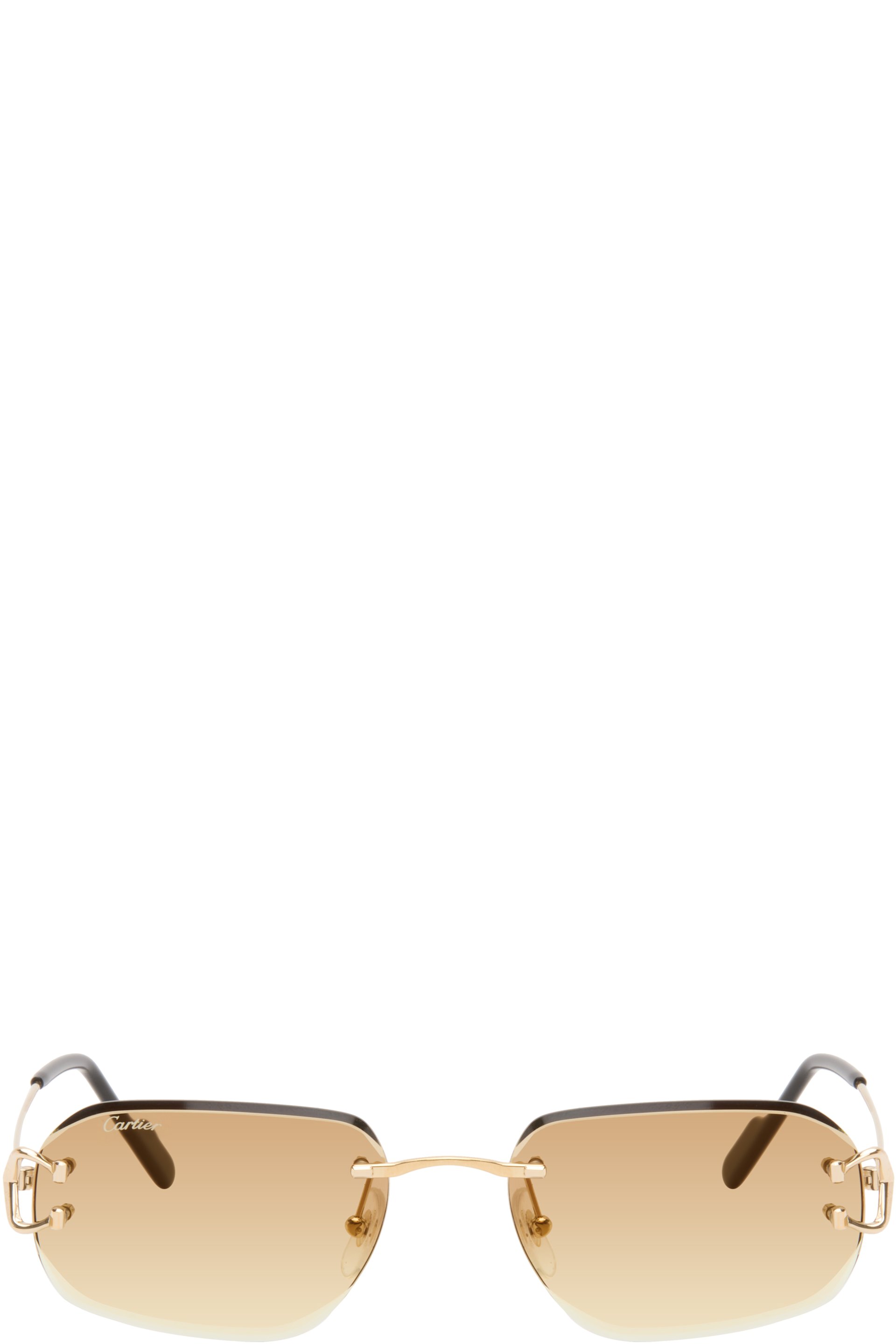 Cartier - Lunettes de soleil dorées - Classic C