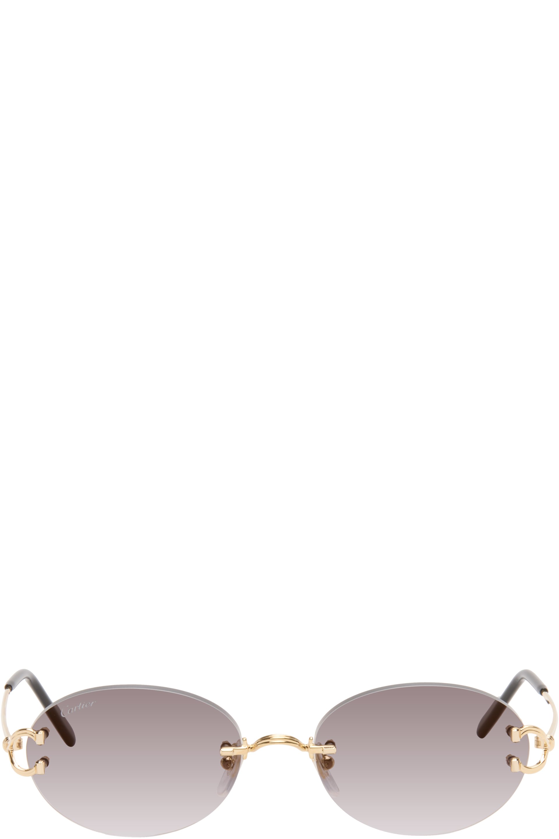 Cartier - Lunettes de soleil dorées - Classic C
