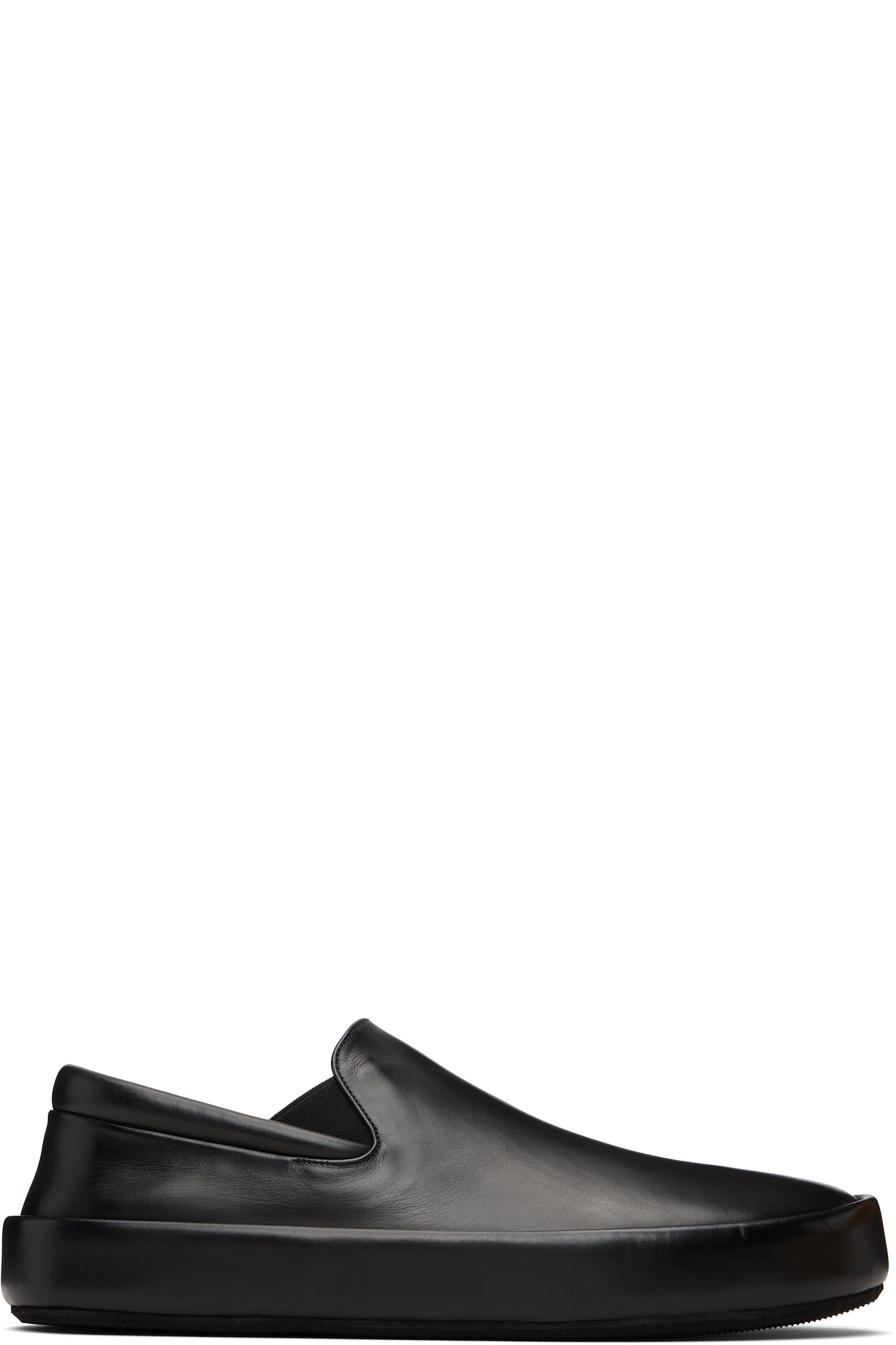 Marsèll - Black Cassapelle Leather Slip-on Sneakers