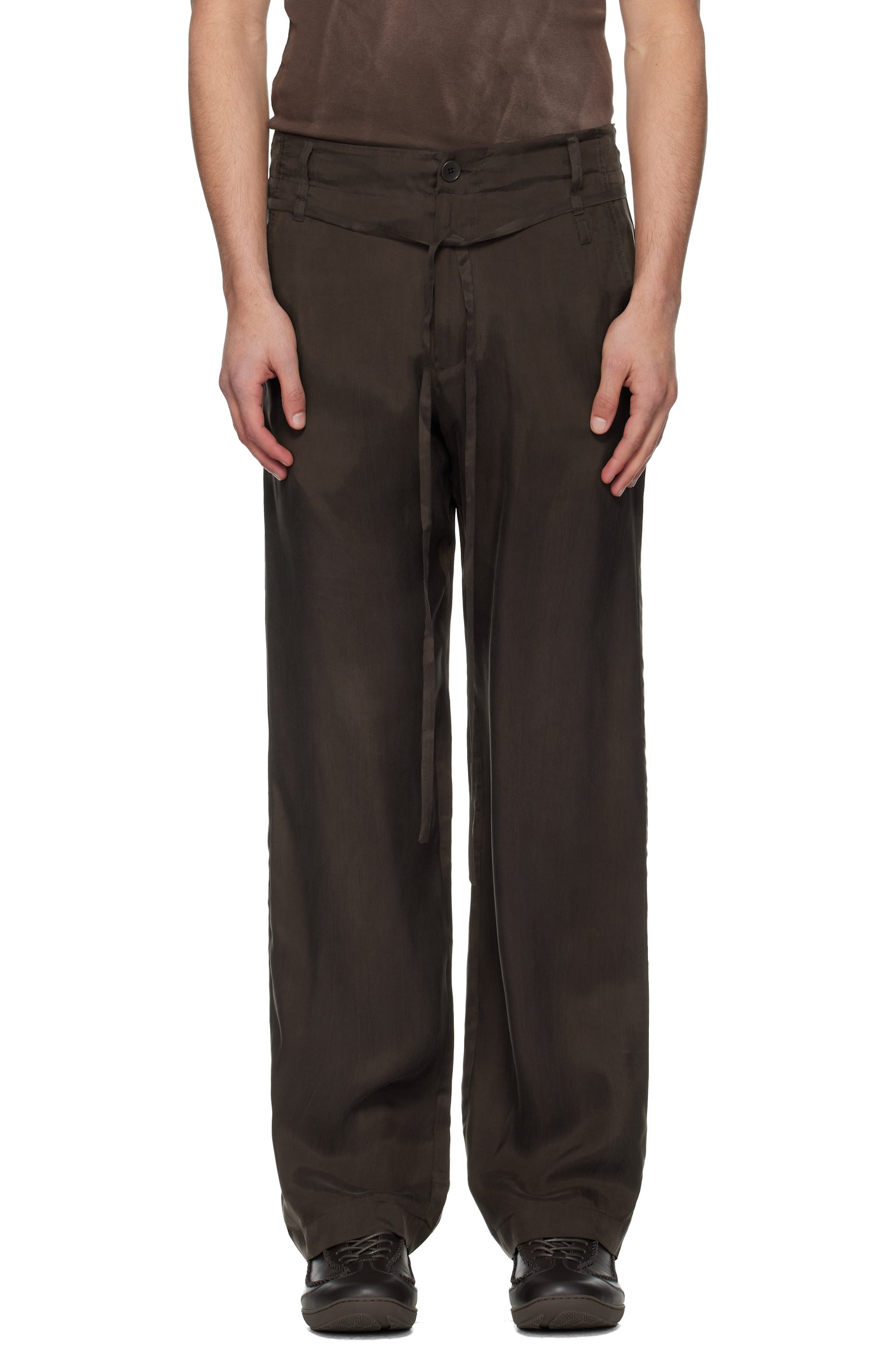 POST ARCHIVE FACTION (PAF) - Brown Single Drifter Trousers