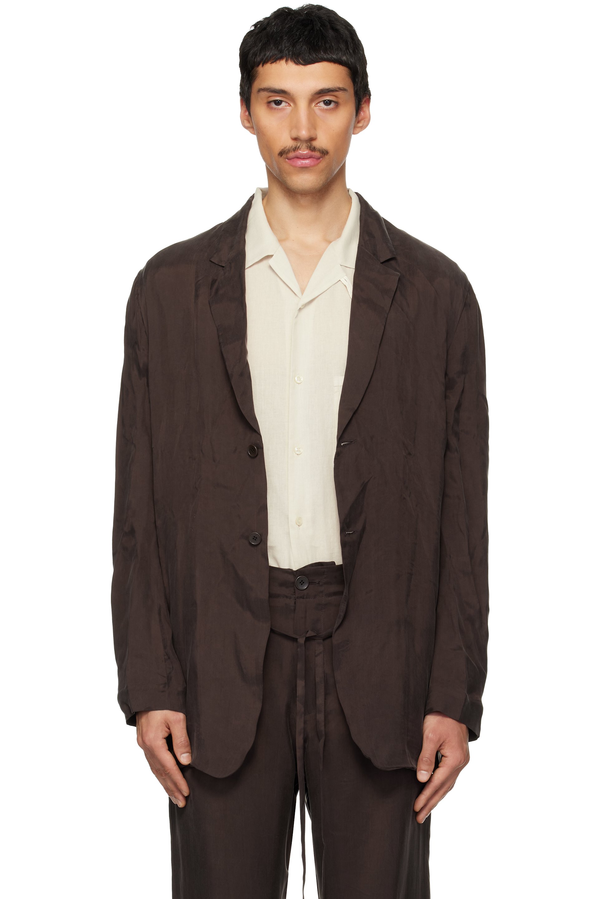 POST ARCHIVE FACTION (PAF) - Brown Drifter Single Blazer