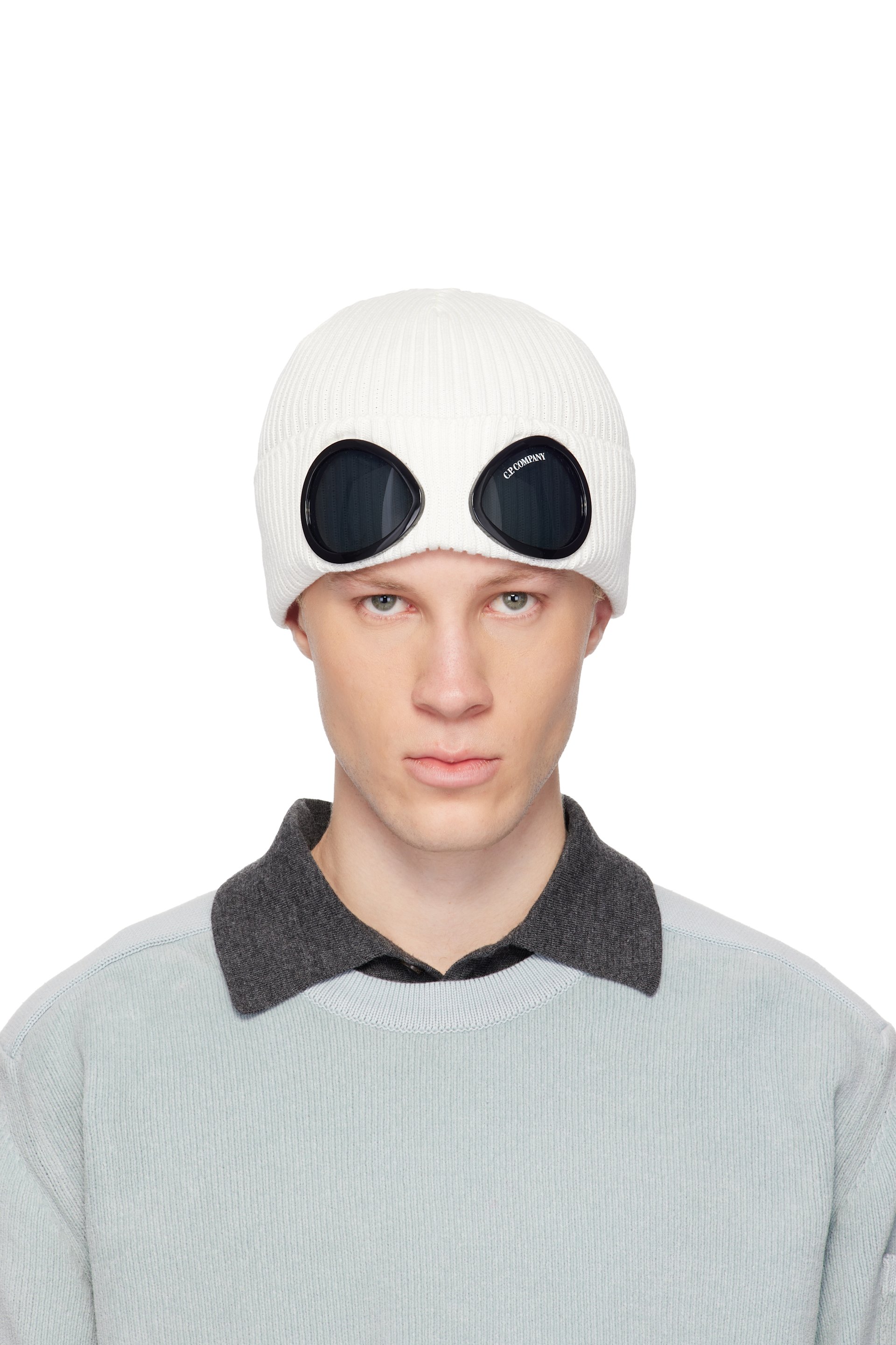 ひ*様 C.P. Company / Cotton Goggle Beanie C.P. Company Cotton Goggle Beanie Black Men's - US