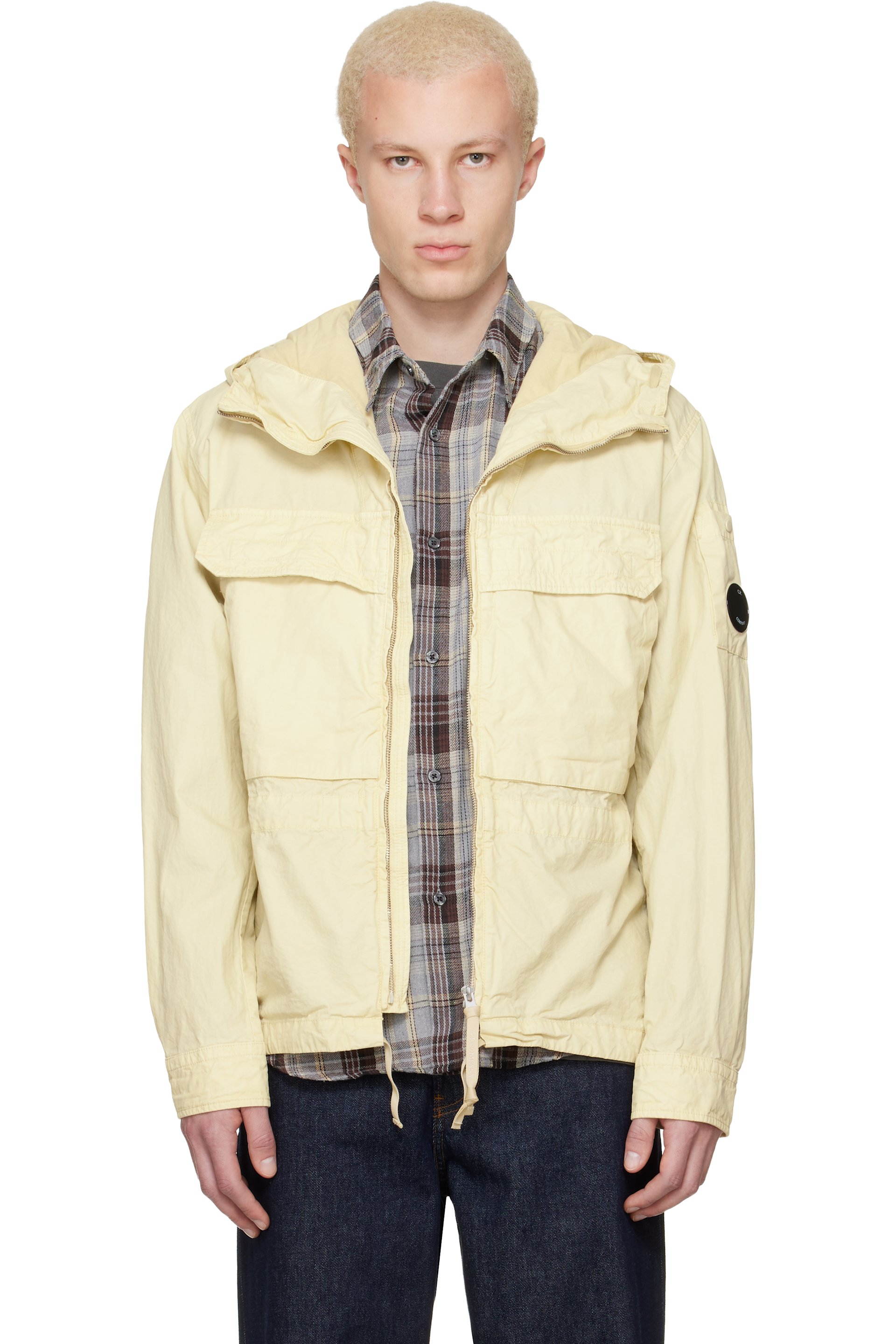 C.P. Company - 米色 Micro-Reps Hooded Lens 夹克