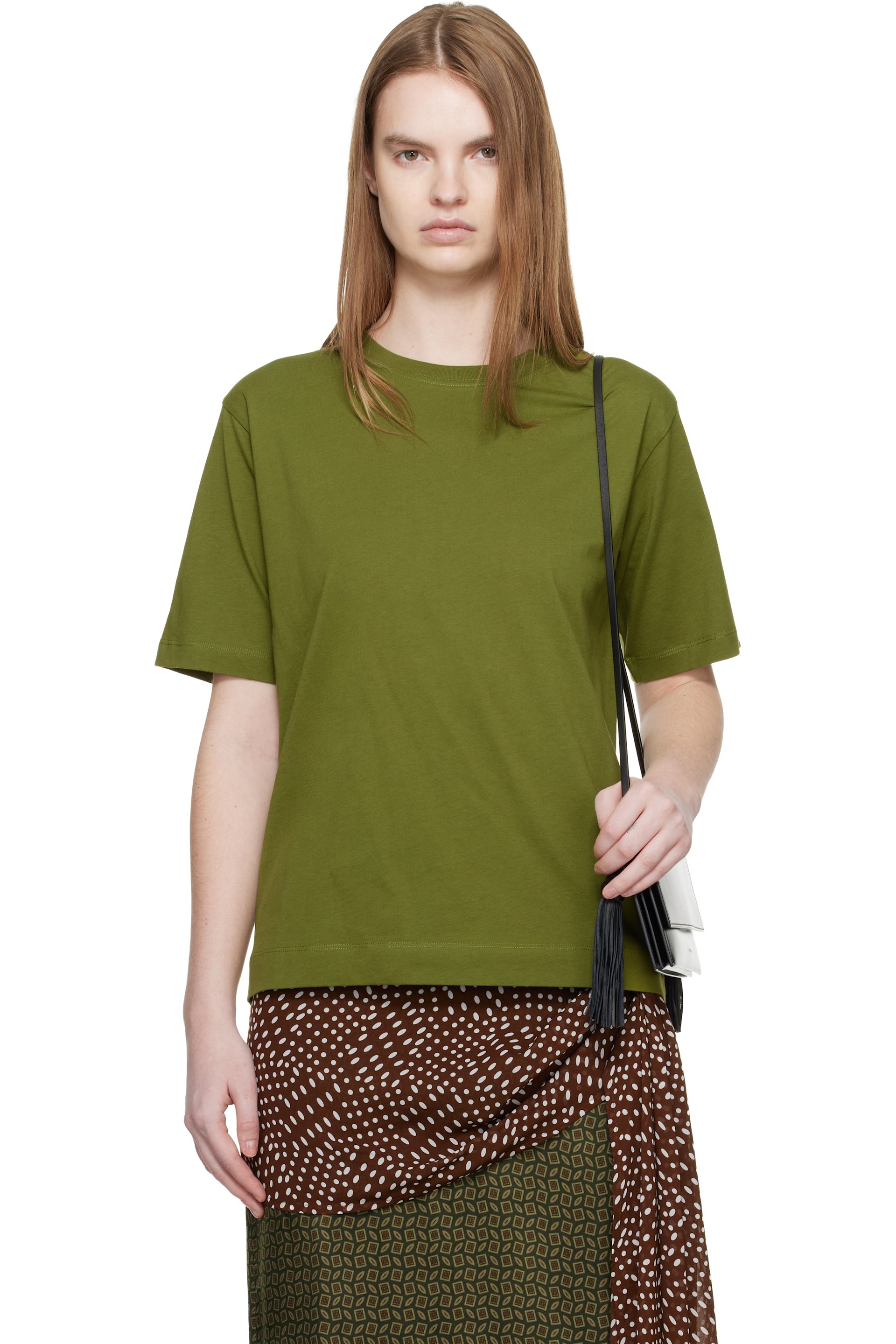 Dries Van Noten - T-shirt vert en coton