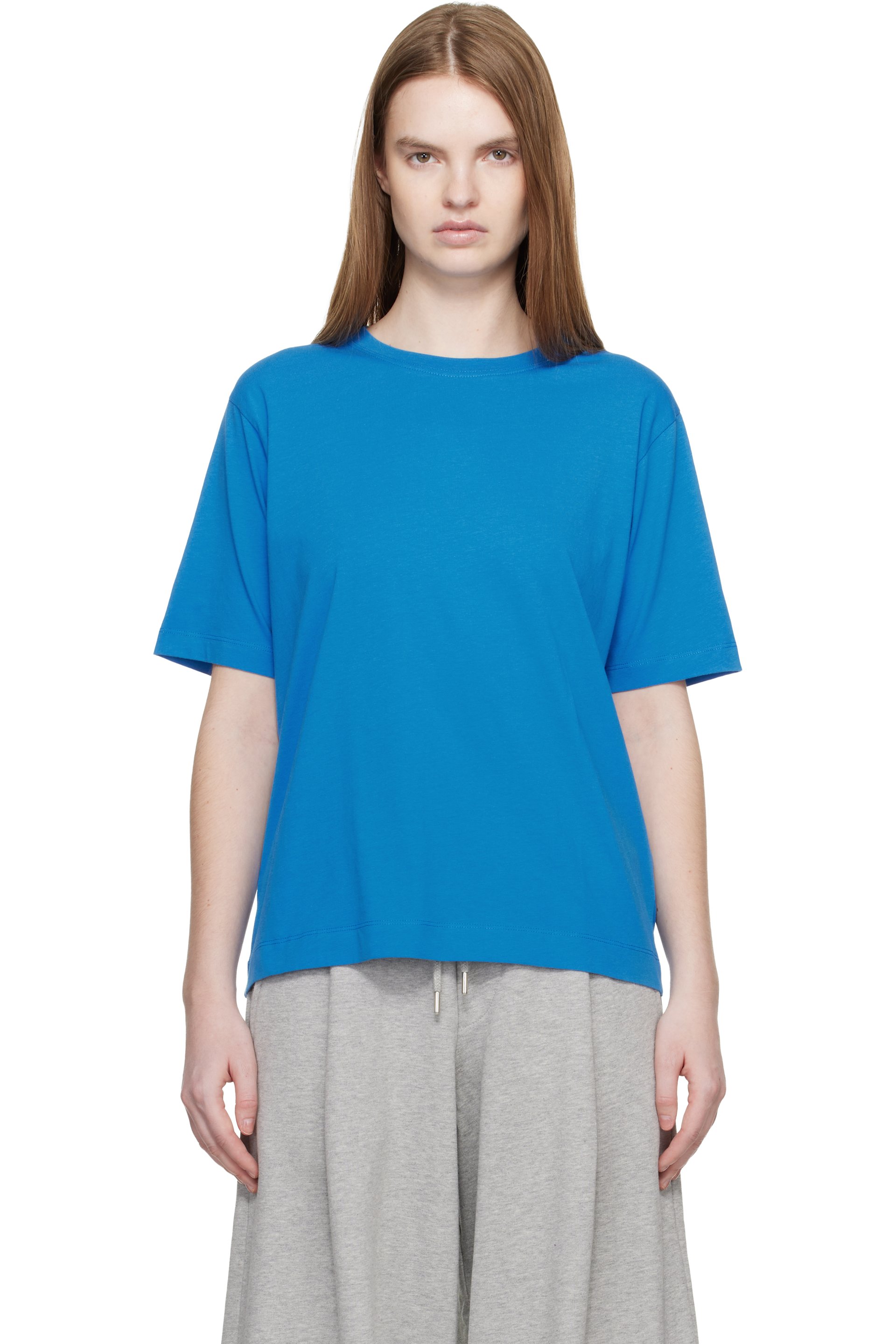 Dries Van Noten - T-shirt bleu en coton