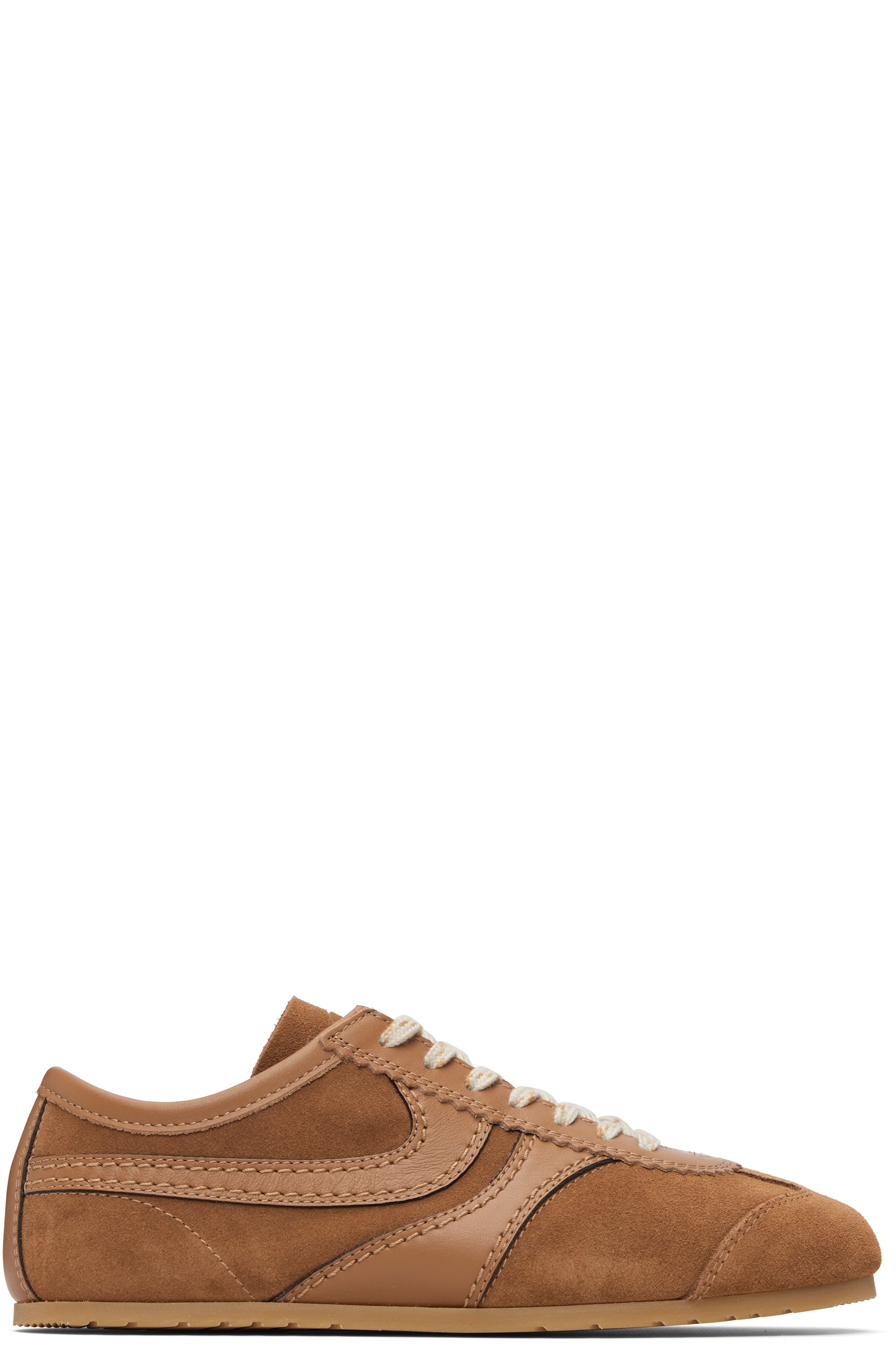 Dries Van Noten - Baskets brun clair en suède