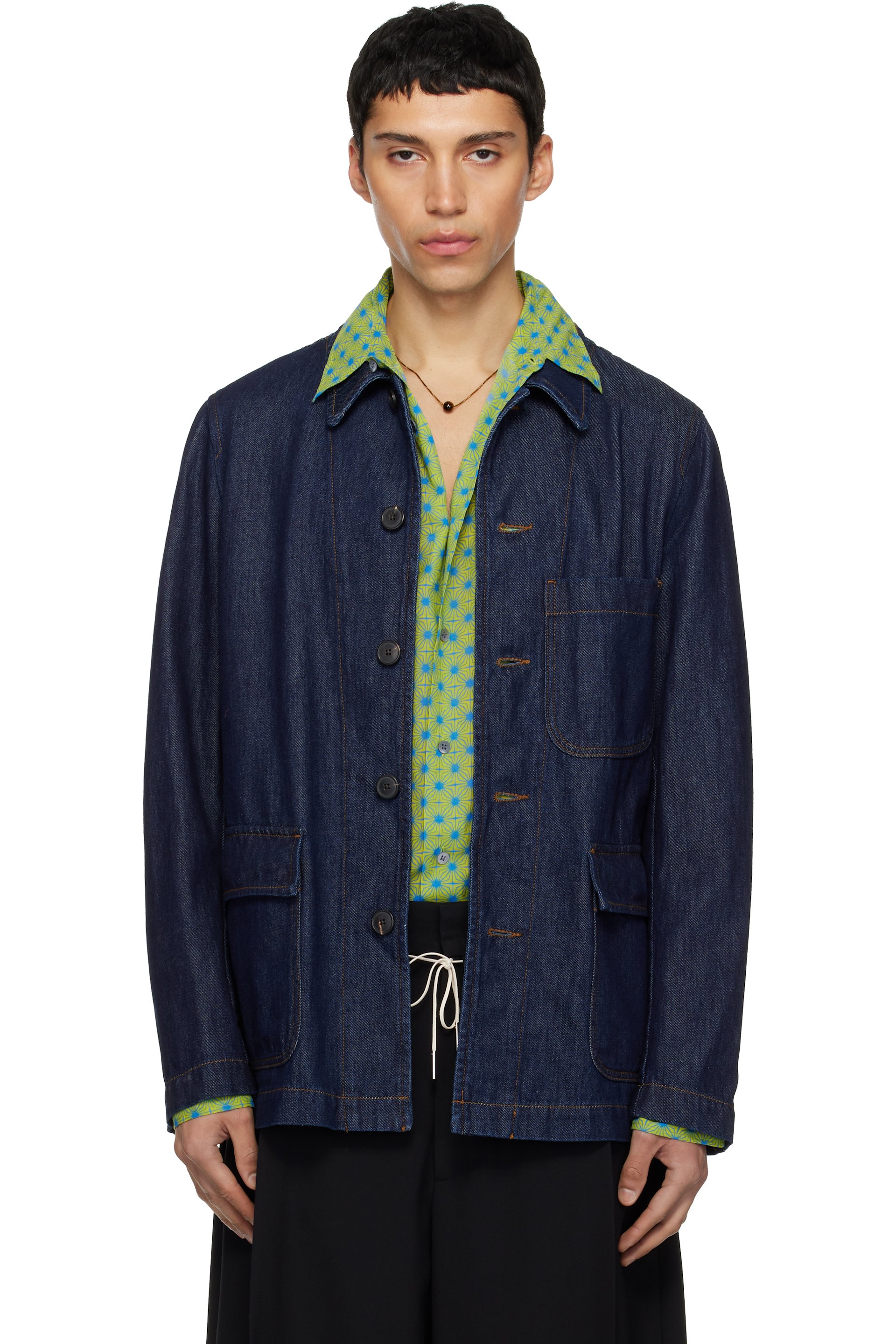 Dries Van Noten - Navy Braxton Denim Jacket