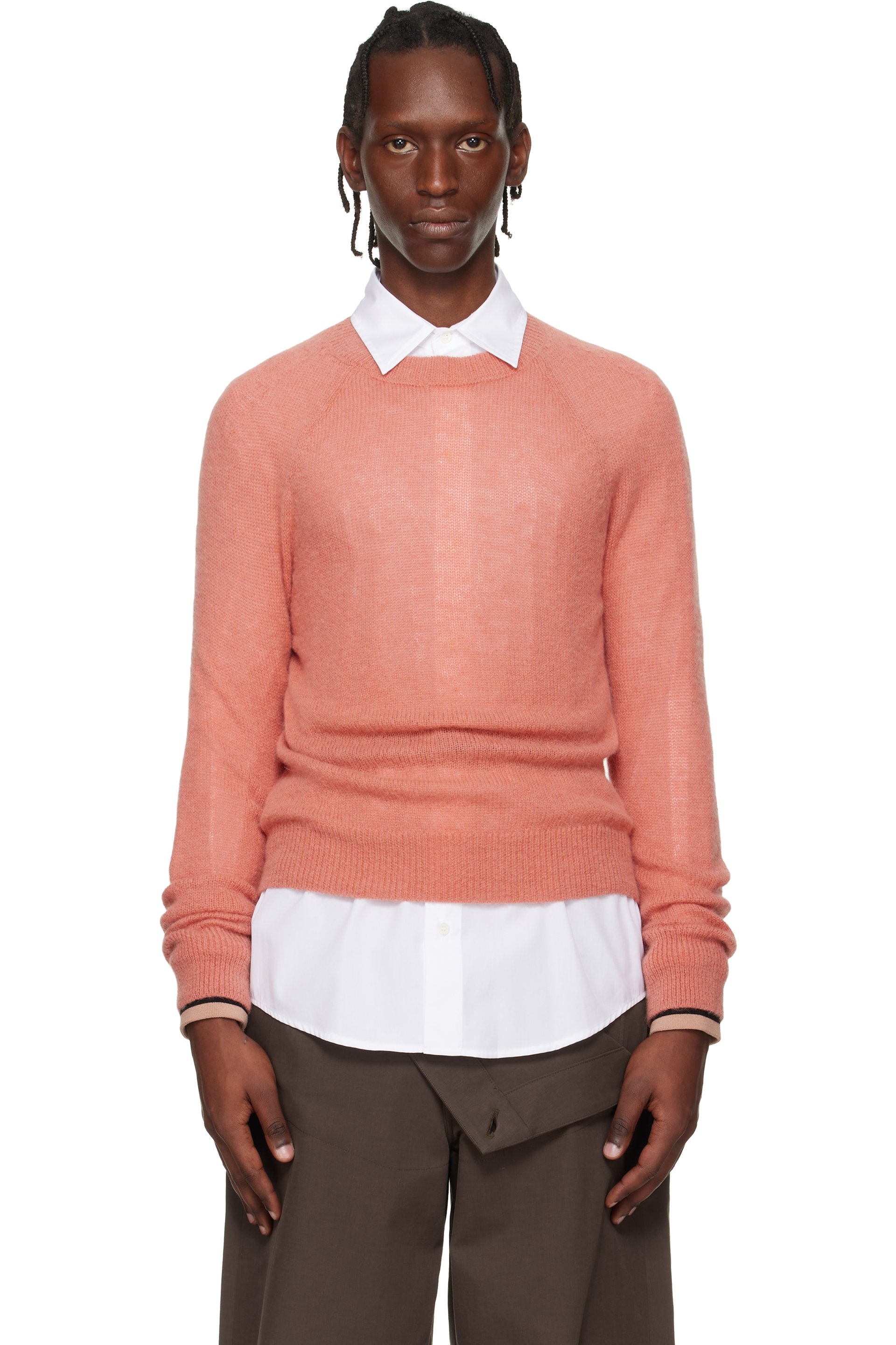 Dries Van Noten - Pull rose en alpaga