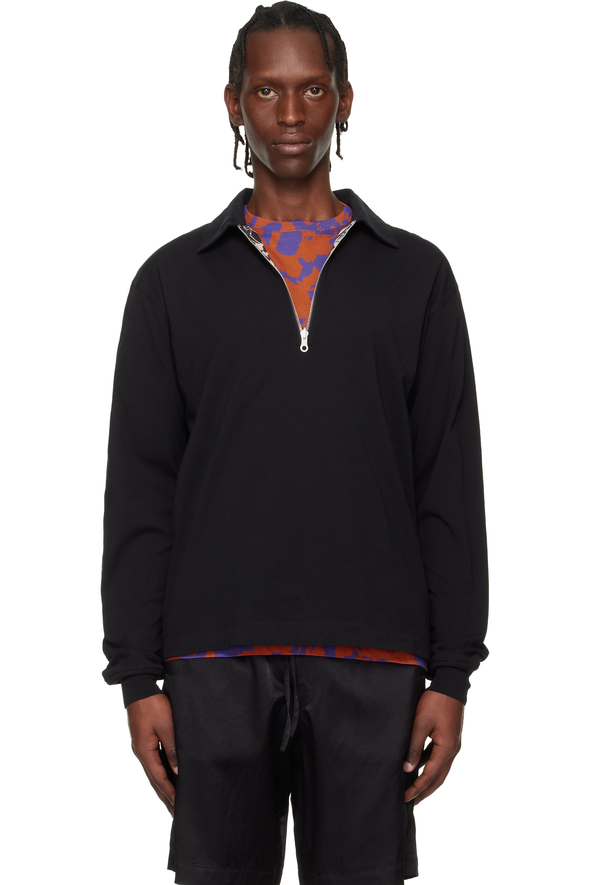Dries Van Noten - Beige & Black Printed Reversible Polo