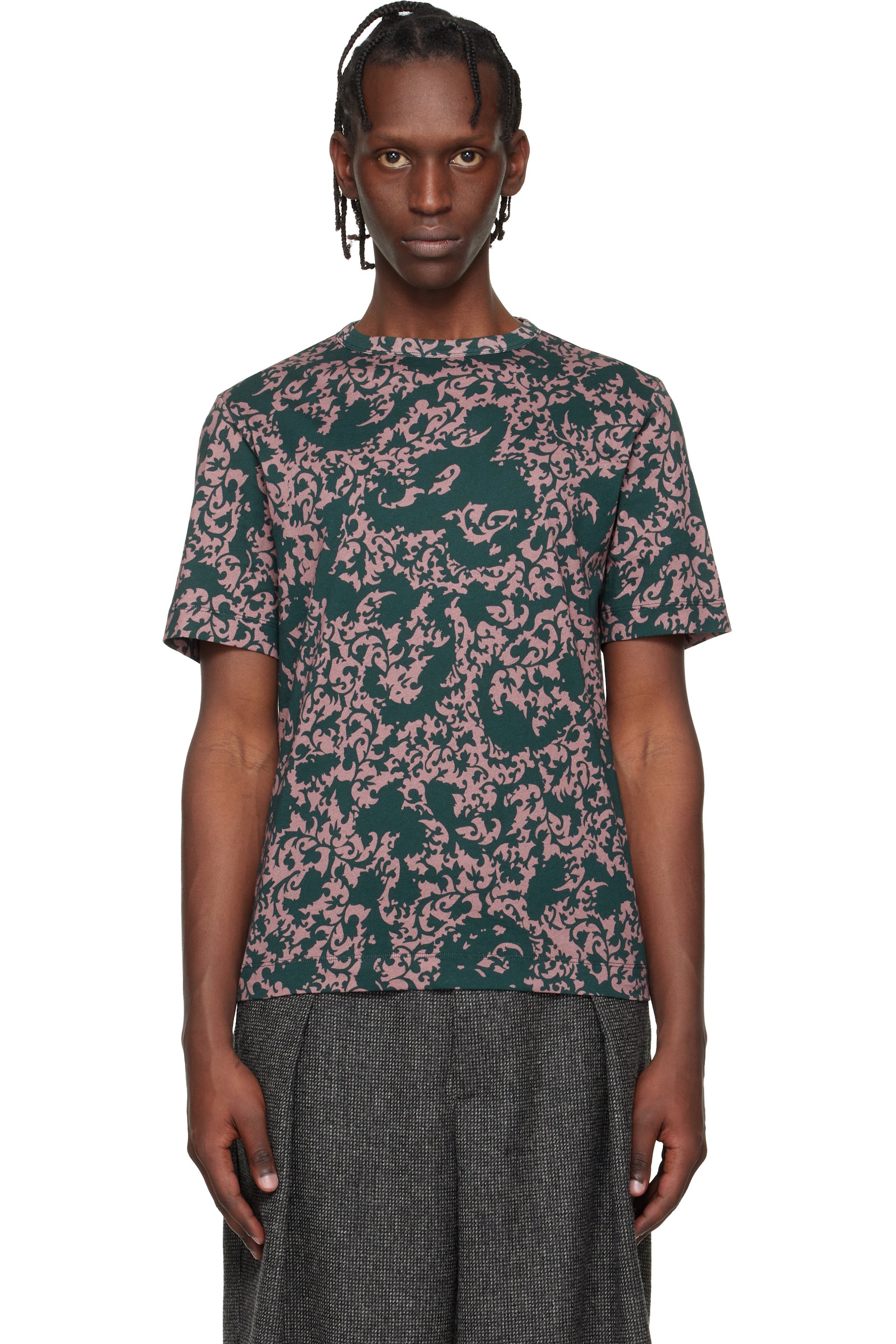 Dries Van Noten - Green & Pink Floral T-shirt