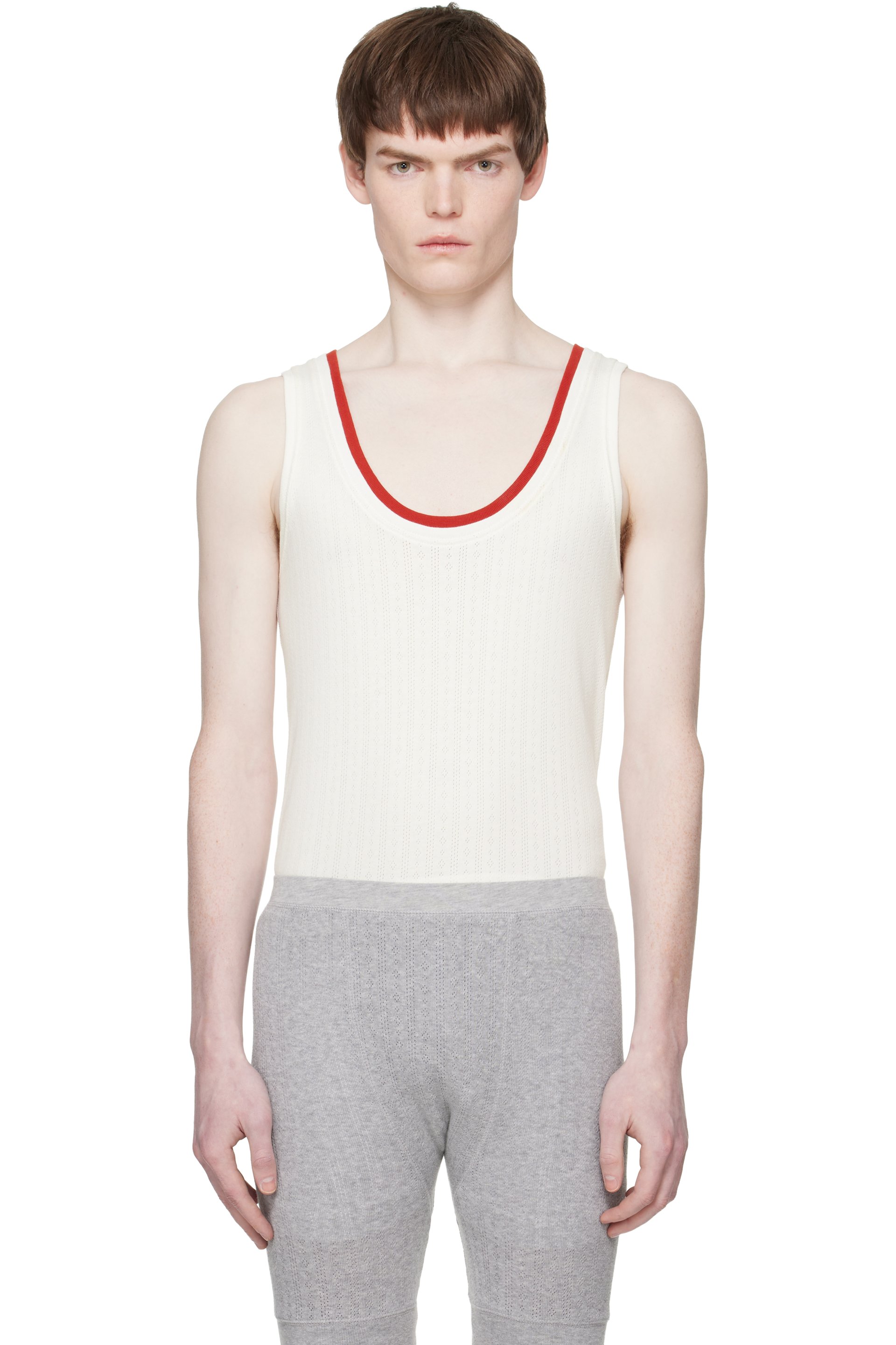 Dries Van Noten - Off-White Pointelle Tank Top