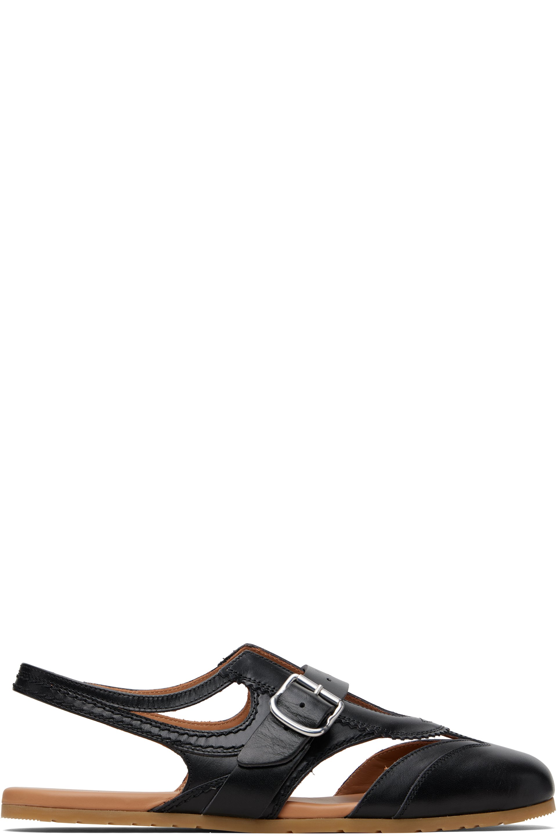 Dries Van Noten - Sandales noires en cuir