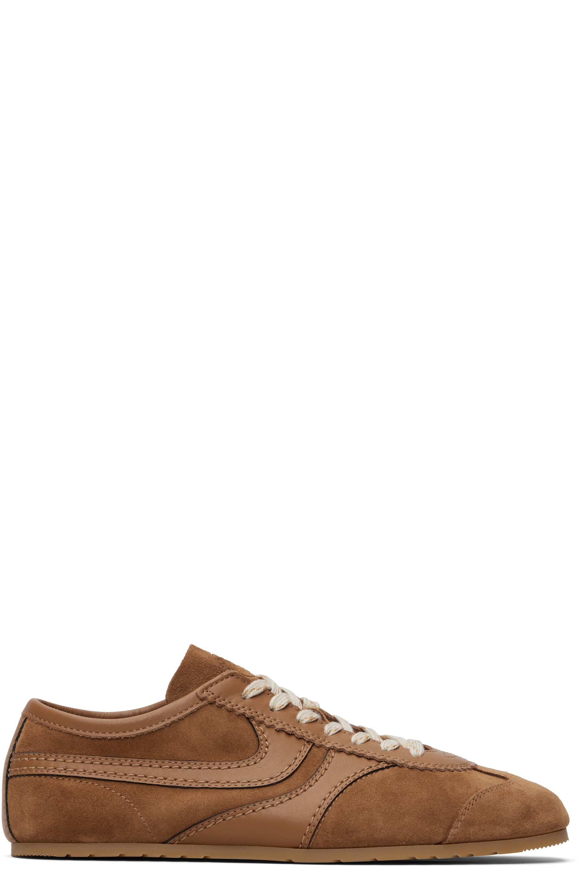 Dries Van Noten - Baskets brun clair en suède