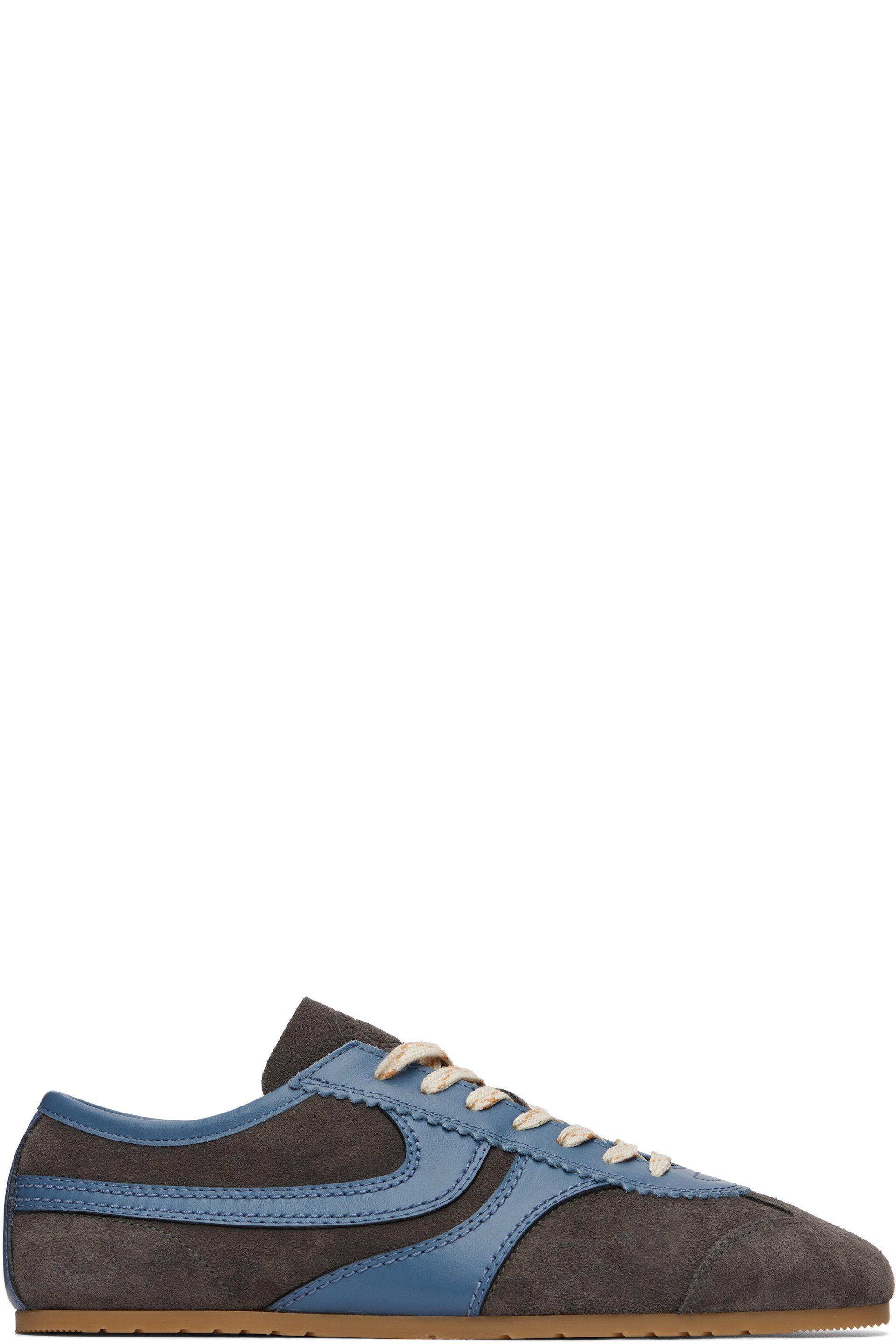 Dries Van Noten - Blue & Gray Suede Sneakers