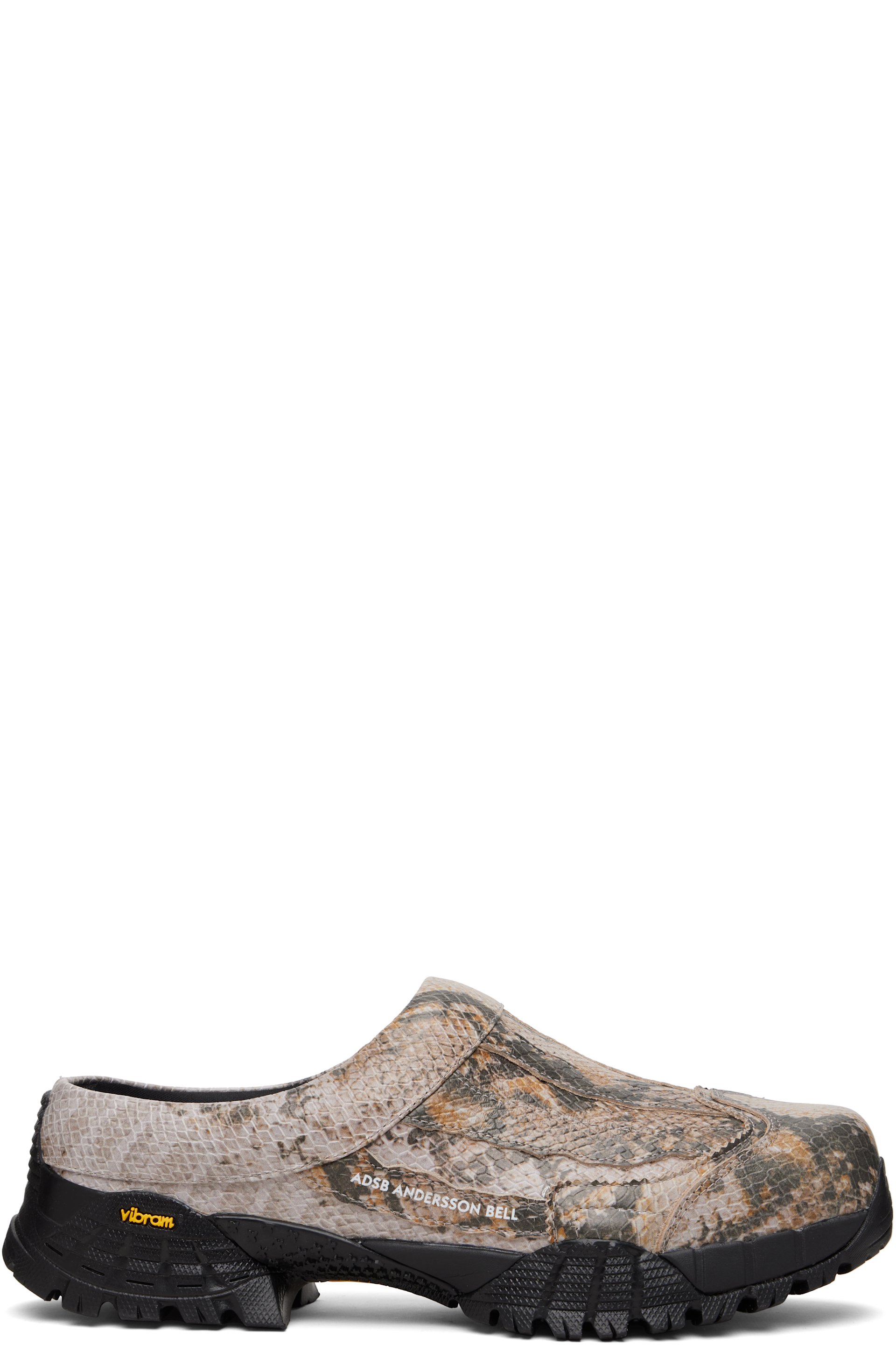 Andersson Bell - Baskets de style mule à enfiler beige et kaki