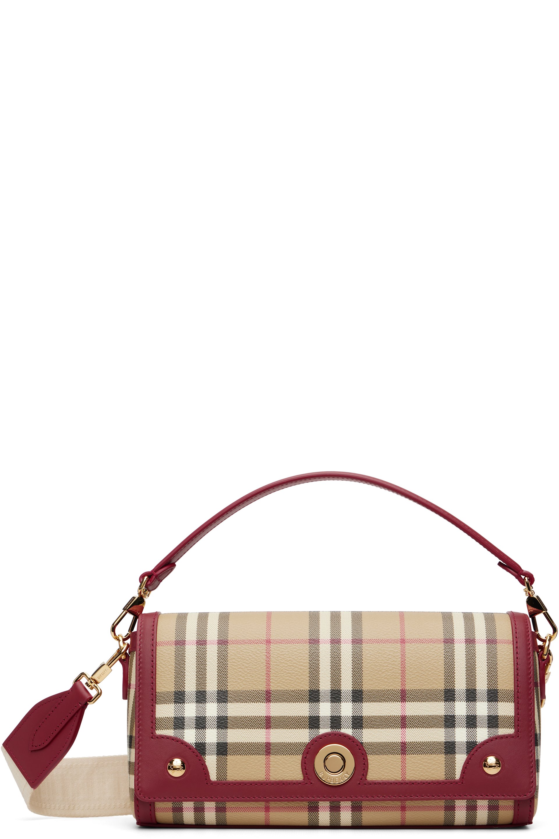 Burberry - Sac à main Note beige et rouge